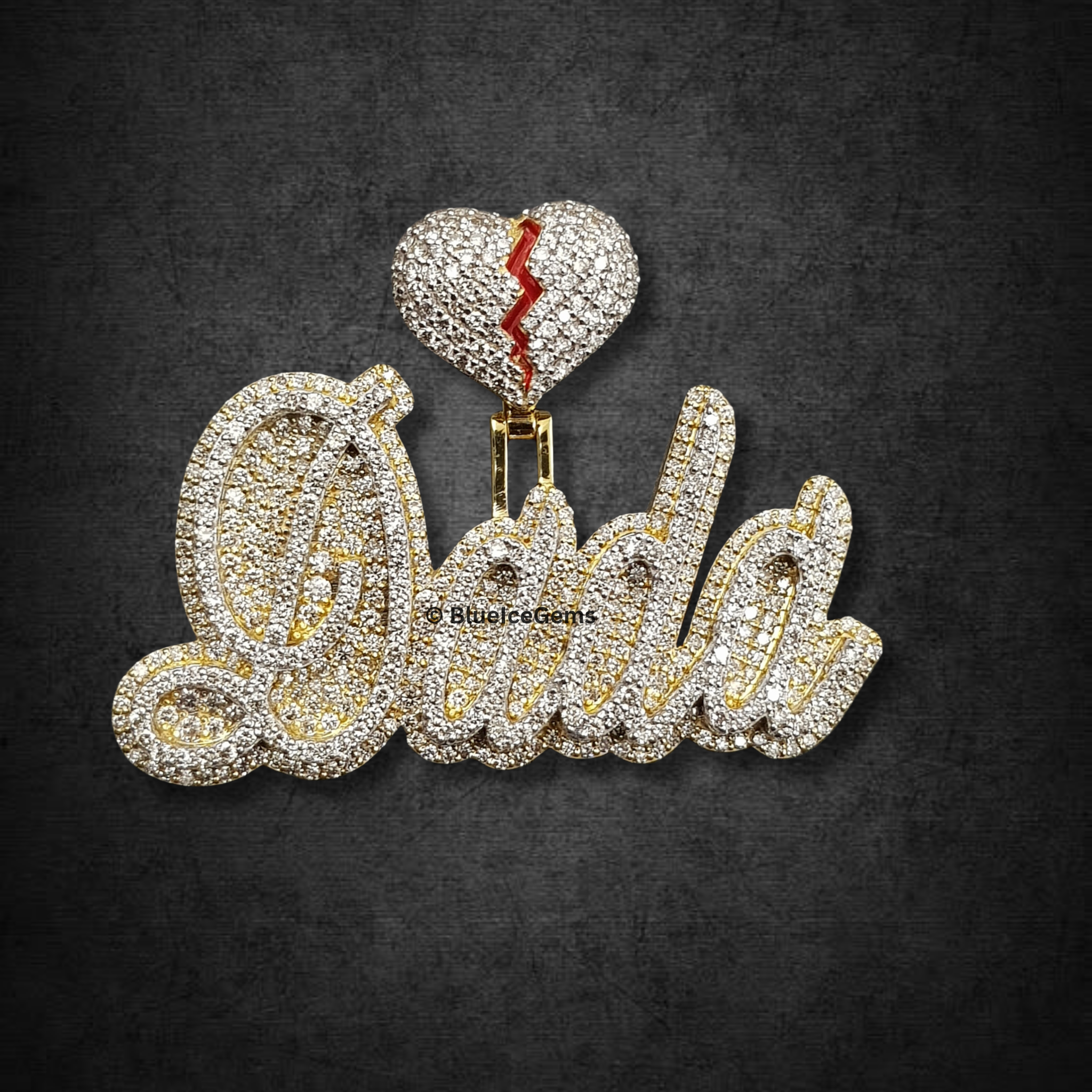 The "Dada" Broken Heart Diamond Pendant
