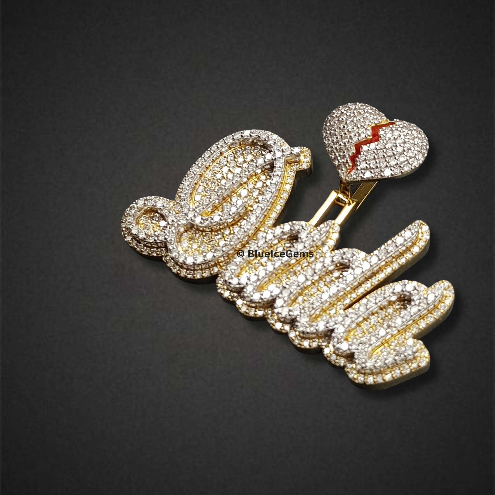 The "Dada" Broken Heart Diamond Pendant