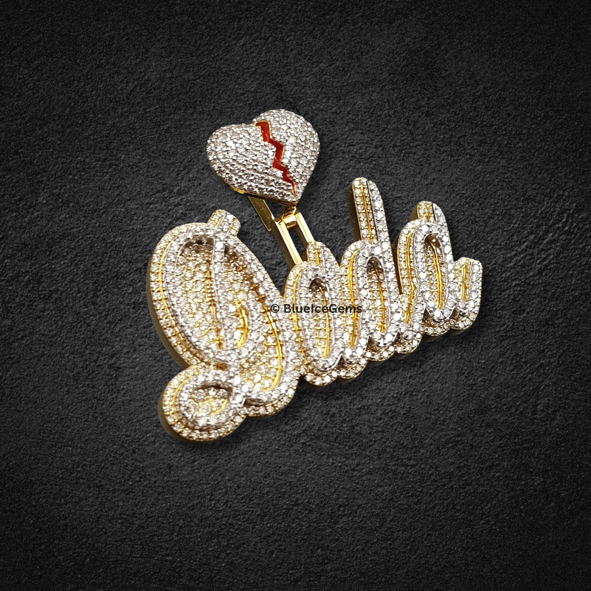 The "Dada" Broken Heart Diamond Pendant