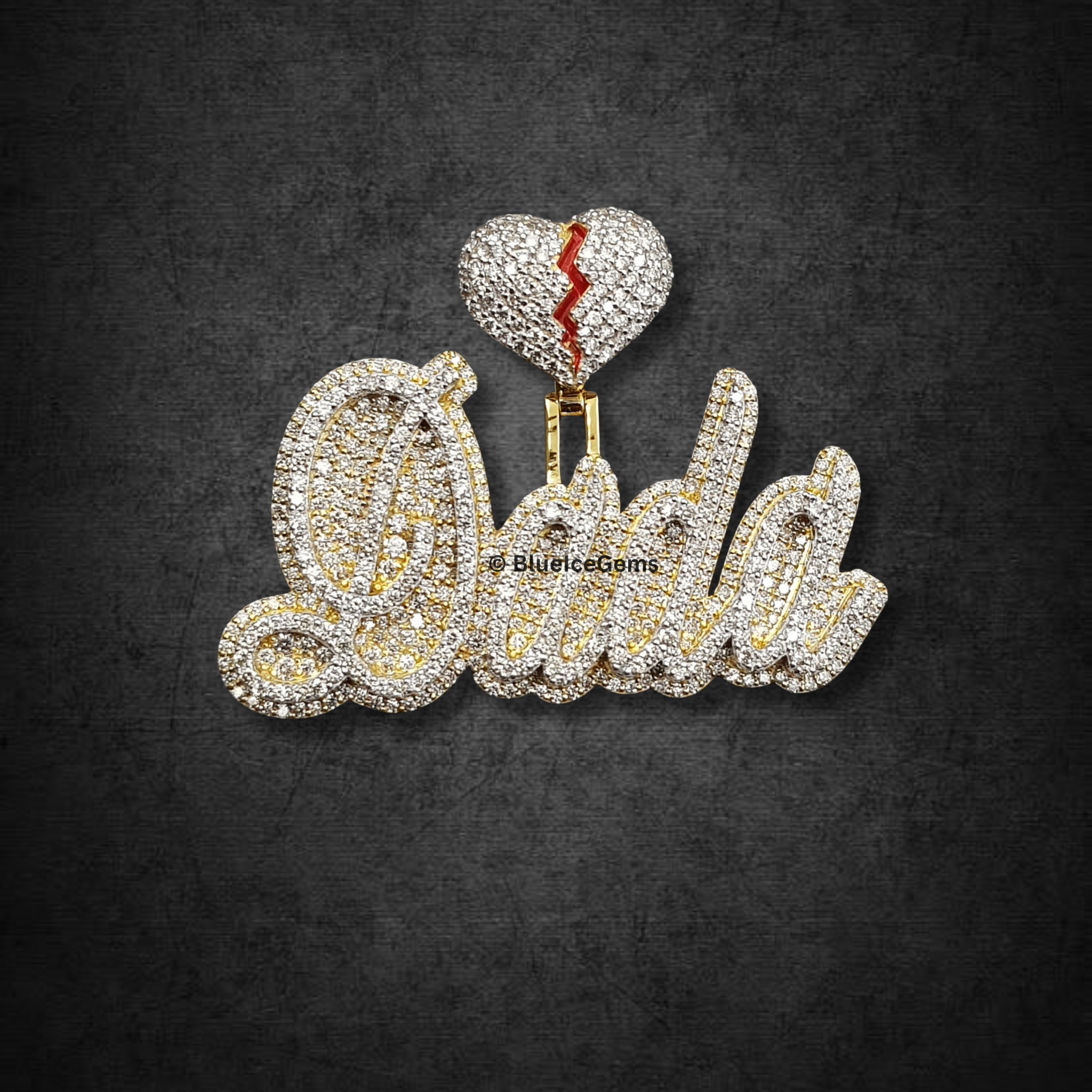 The "Dada" Broken Heart Diamond Pendant