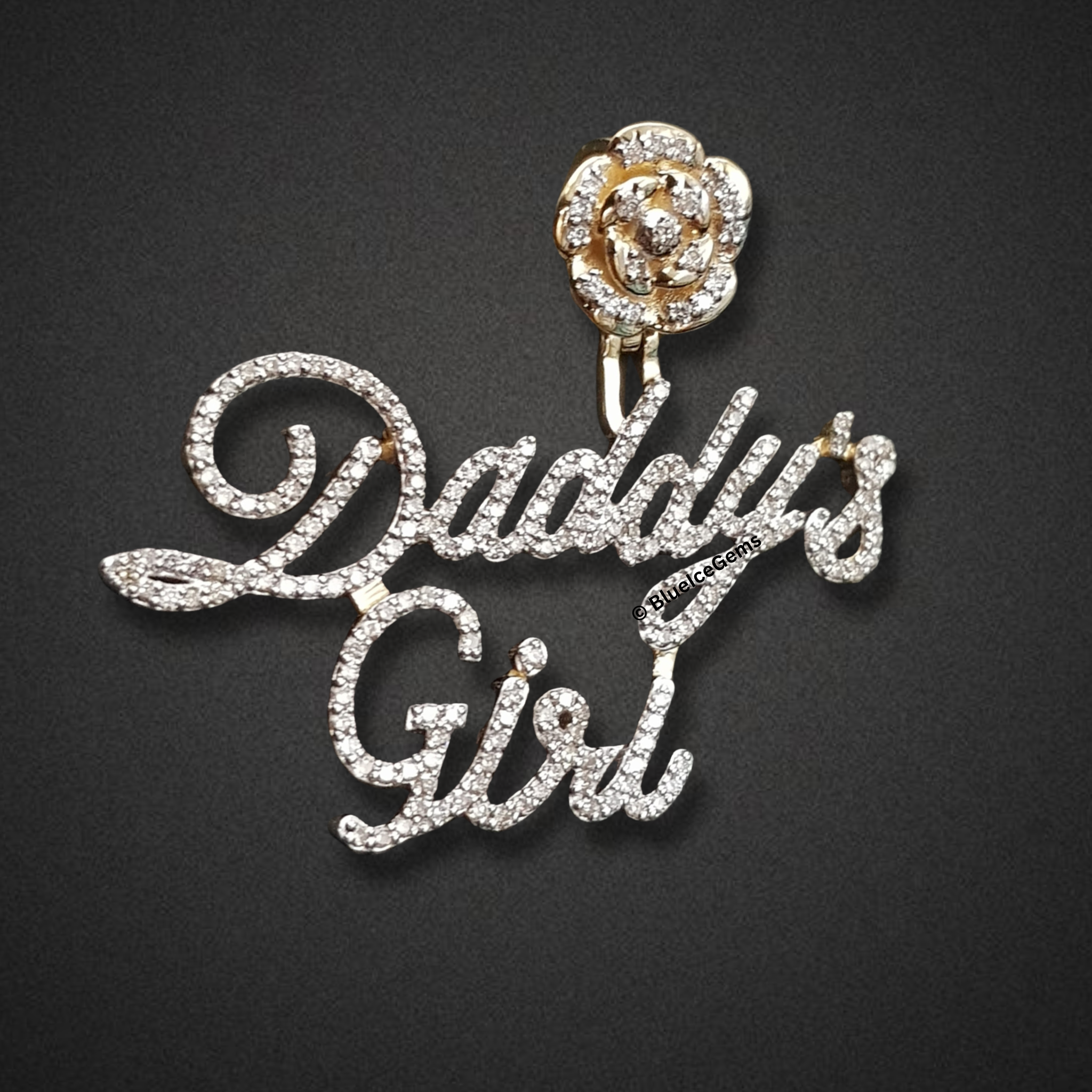 The "Daddy's Girl" Diamond Rose Pendant