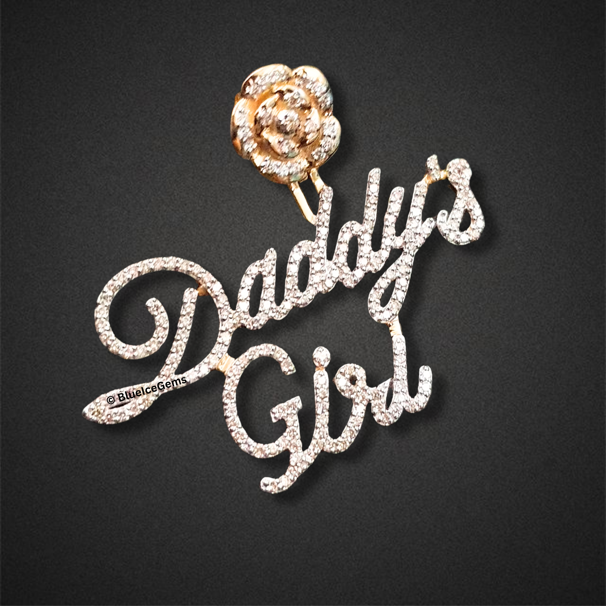 The "Daddy's Girl" Diamond Rose Pendant