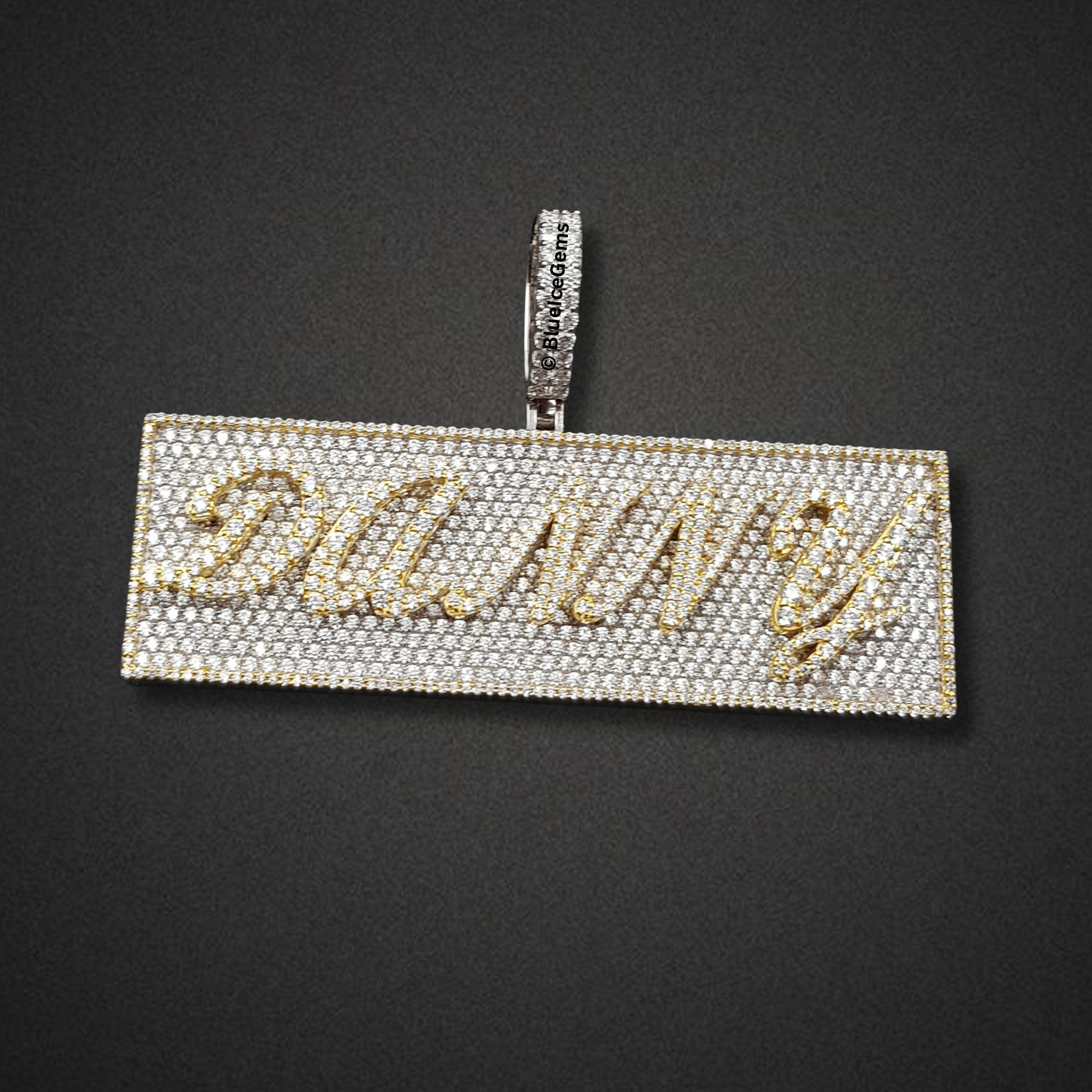 The "Danny" Diamond Name Plate Pendant