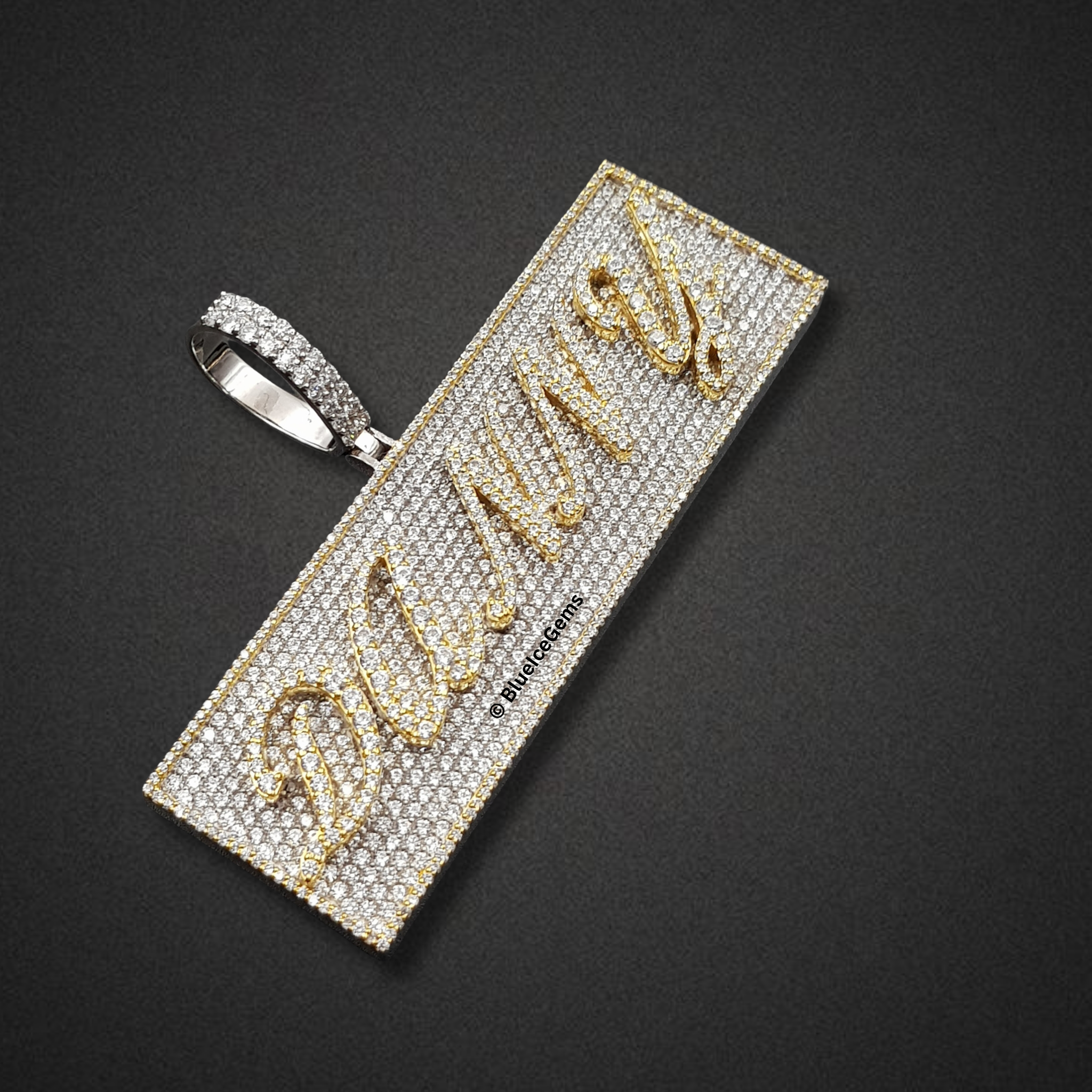 The "Danny" Diamond Name Plate Pendant