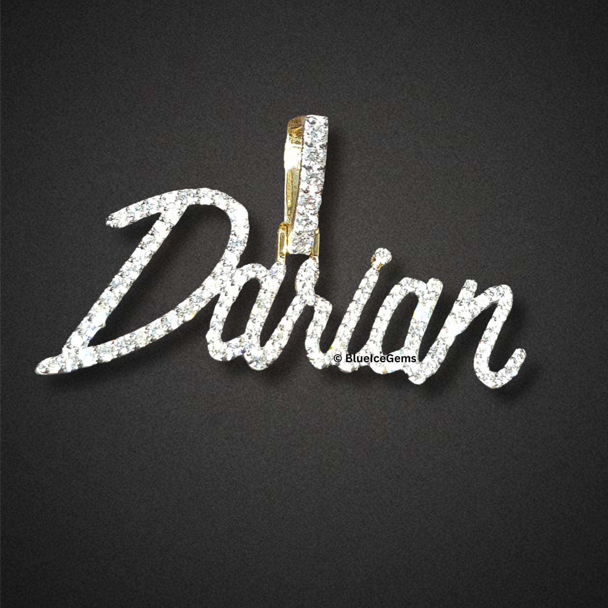 The "Darian" Diamond Signature Script Pendant
