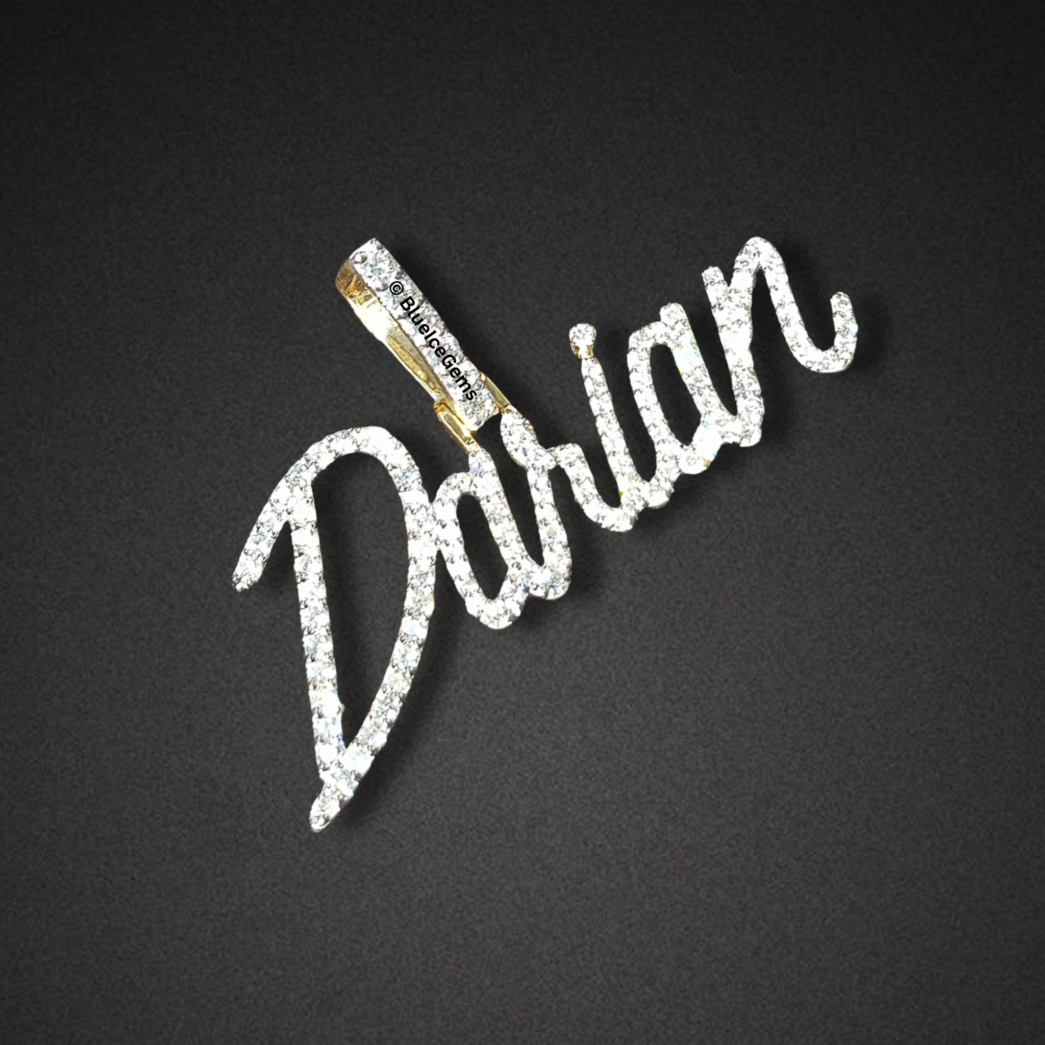 The "Darian" Diamond Signature Script Pendant