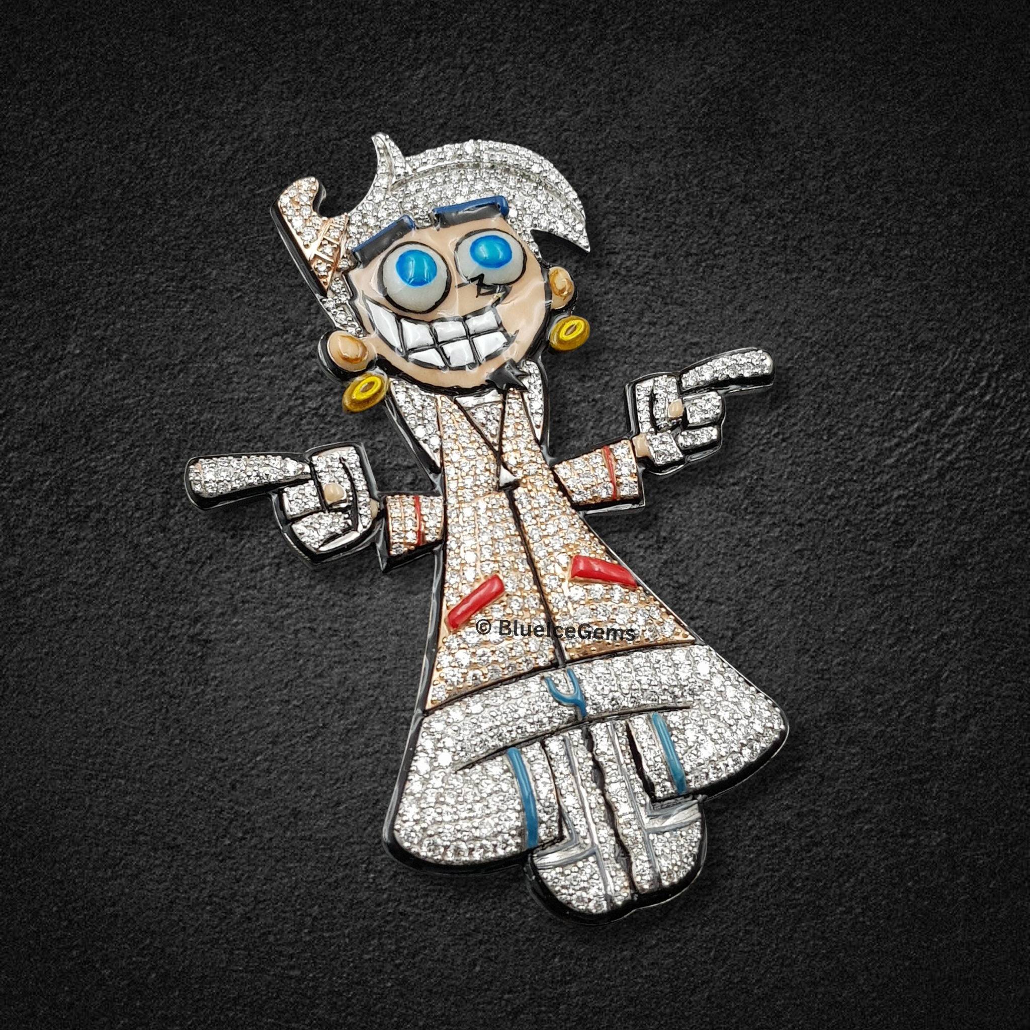 The "Diamond Denzel" Cartoon Character Pendant