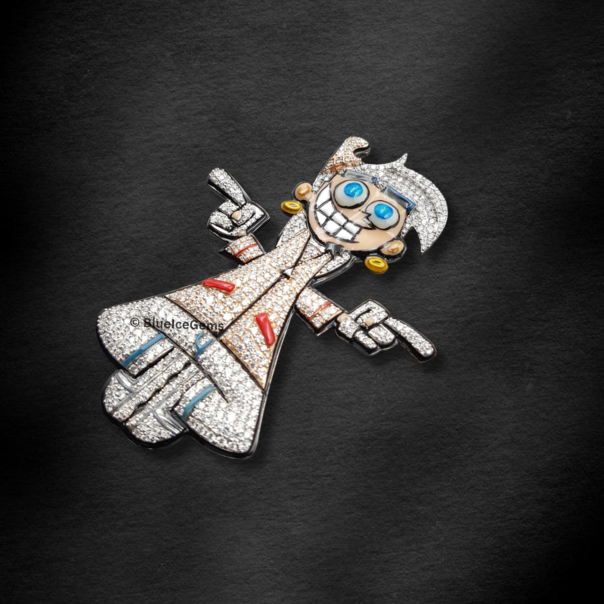 The "Diamond Denzel" Cartoon Character Pendant