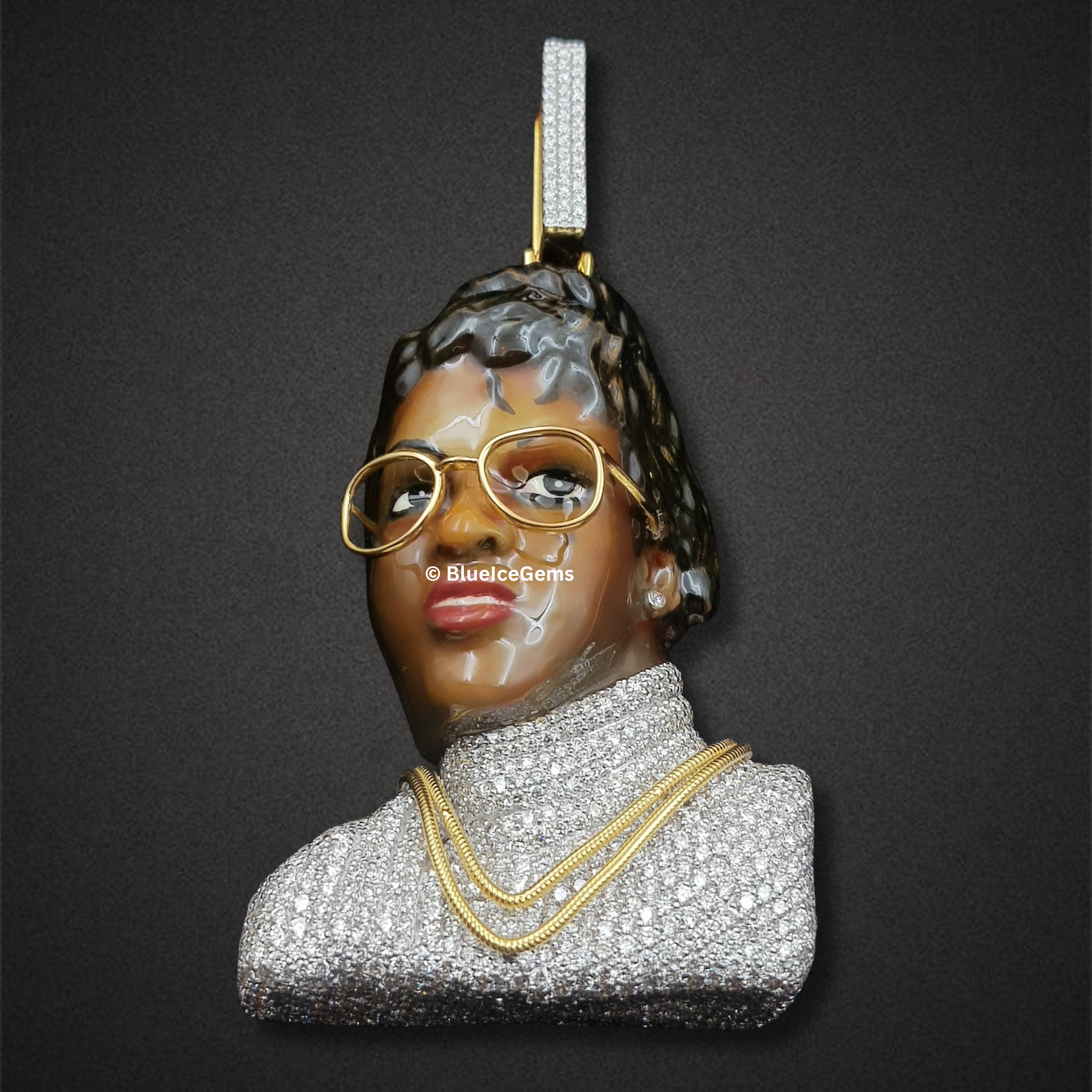 The "Diamond Icon" Bespoke Bust Pendant