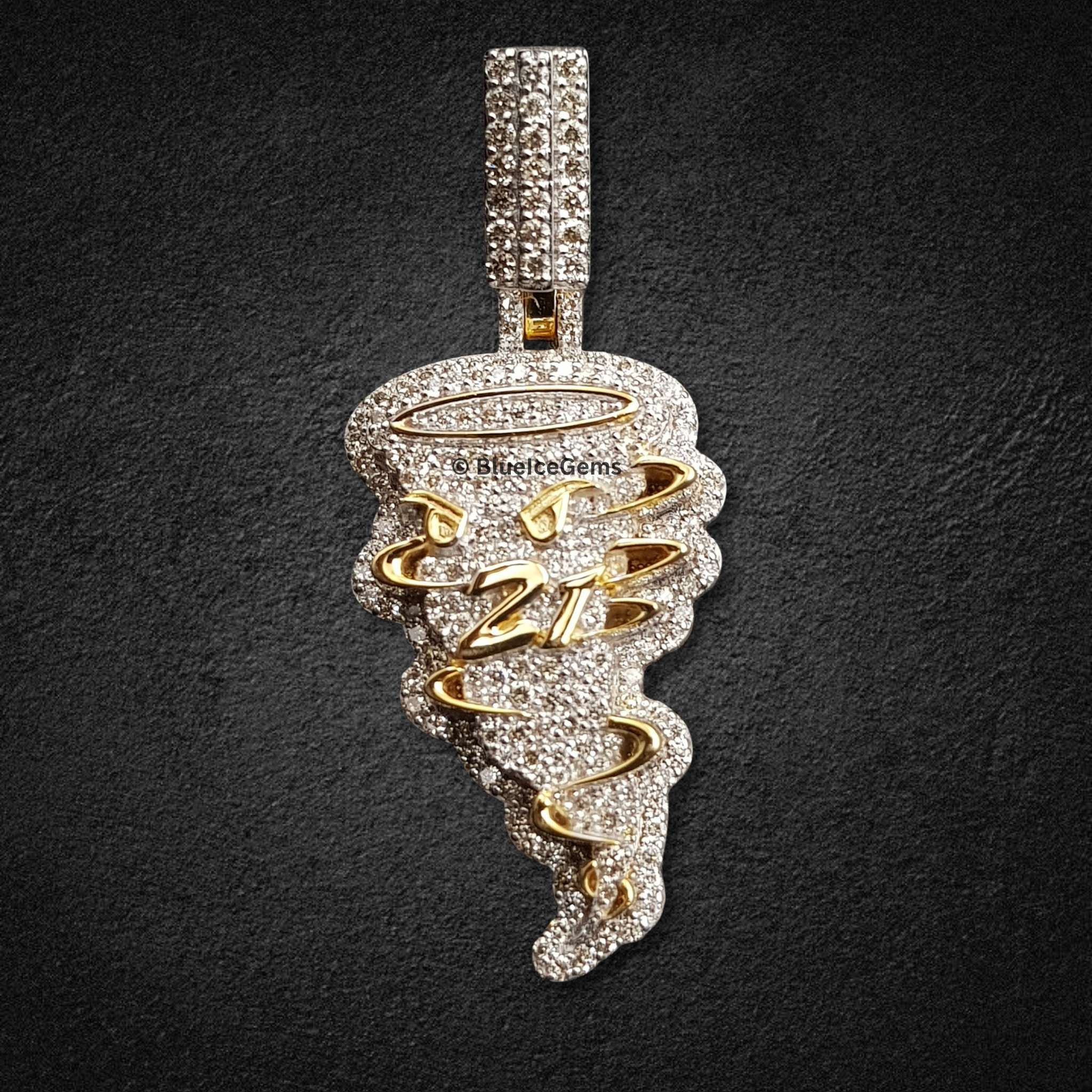 The "Diamond Vortex" Swirl Pendant