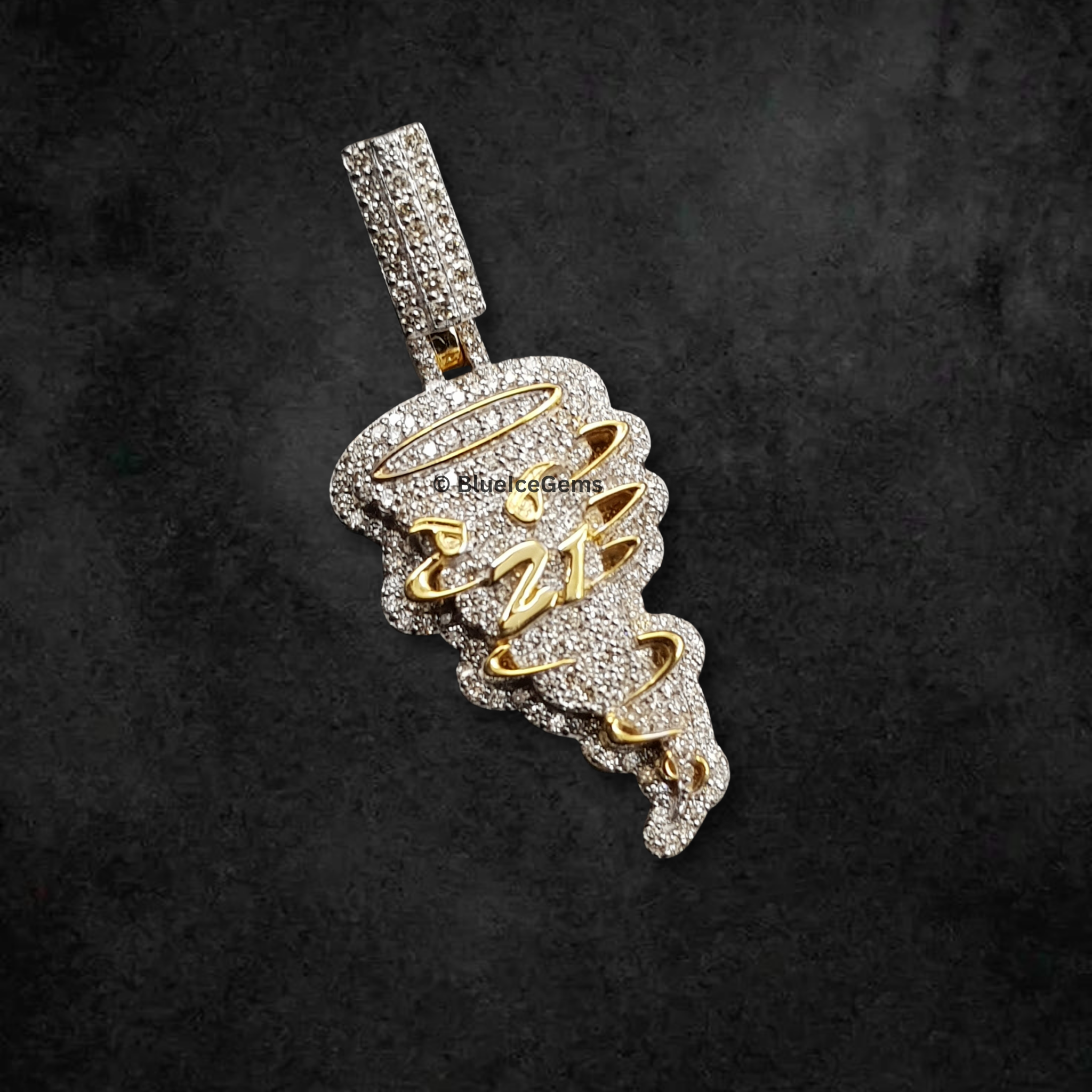 The "Diamond Vortex" Swirl Pendant