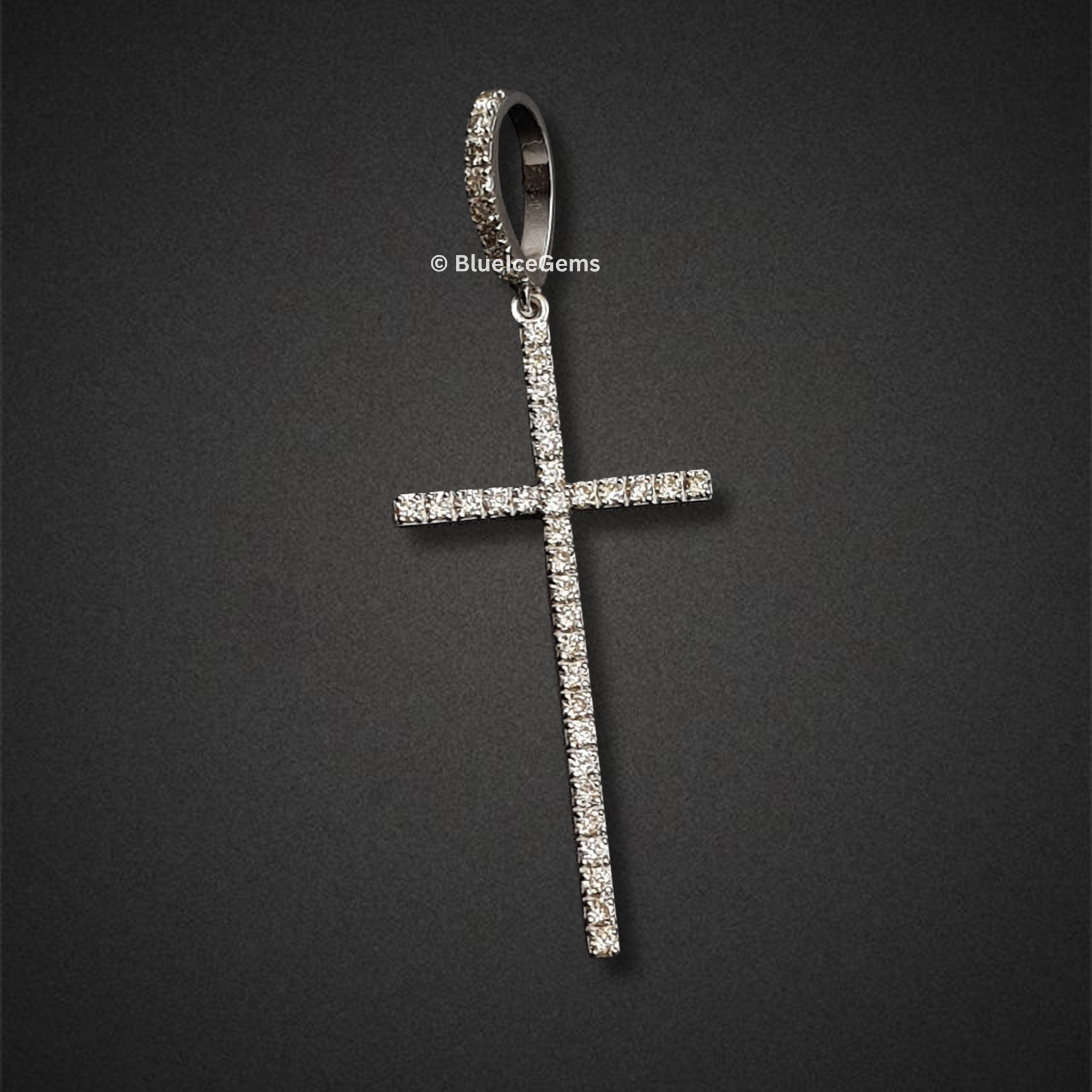 The "Divine Flow" Diamond Cross Pendant