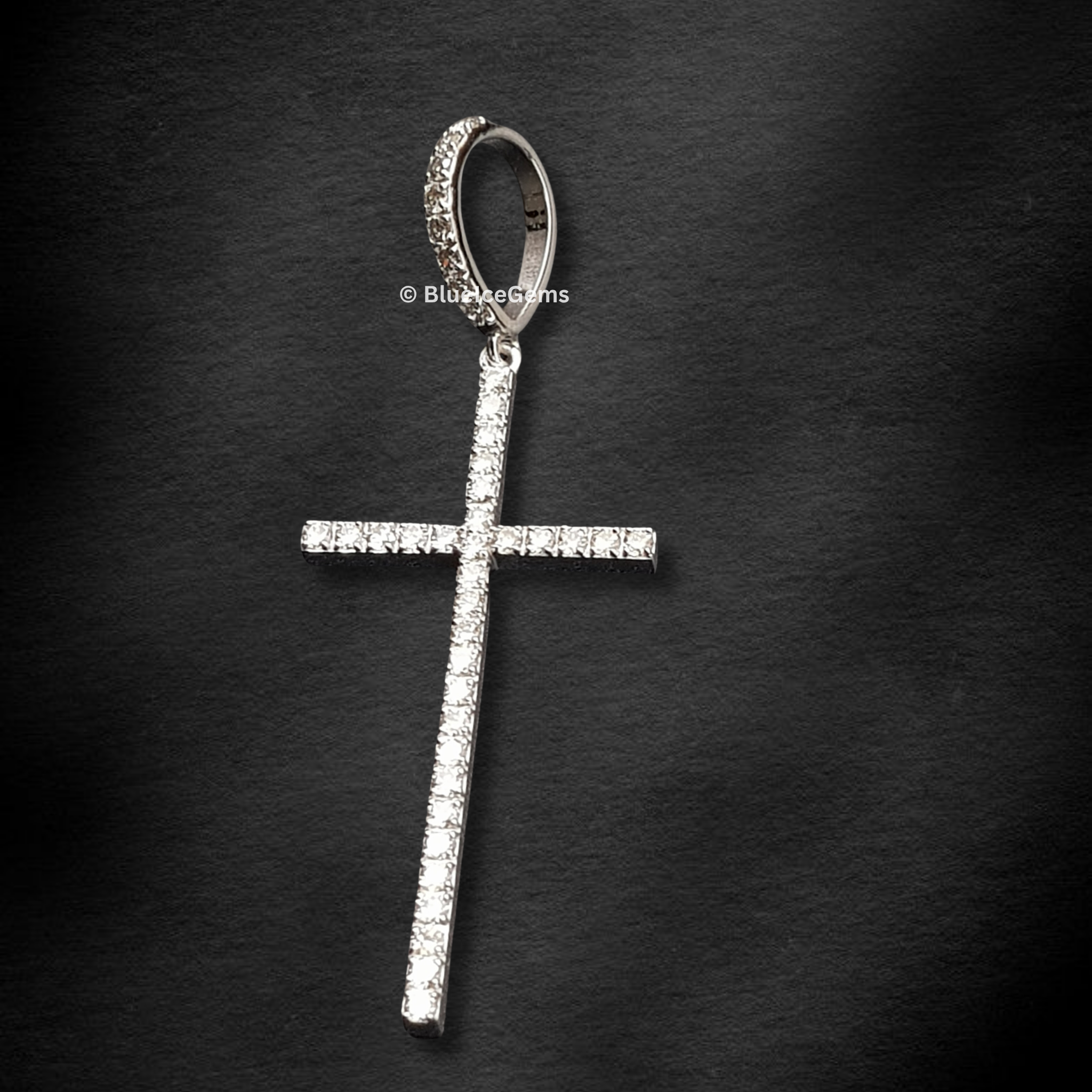 The "Divine Flow" Diamond Cross Pendant