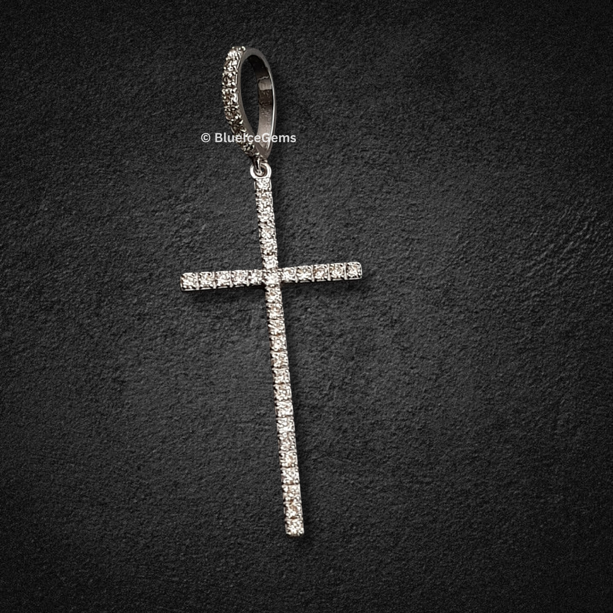 The "Divine Flow" Diamond Cross Pendant