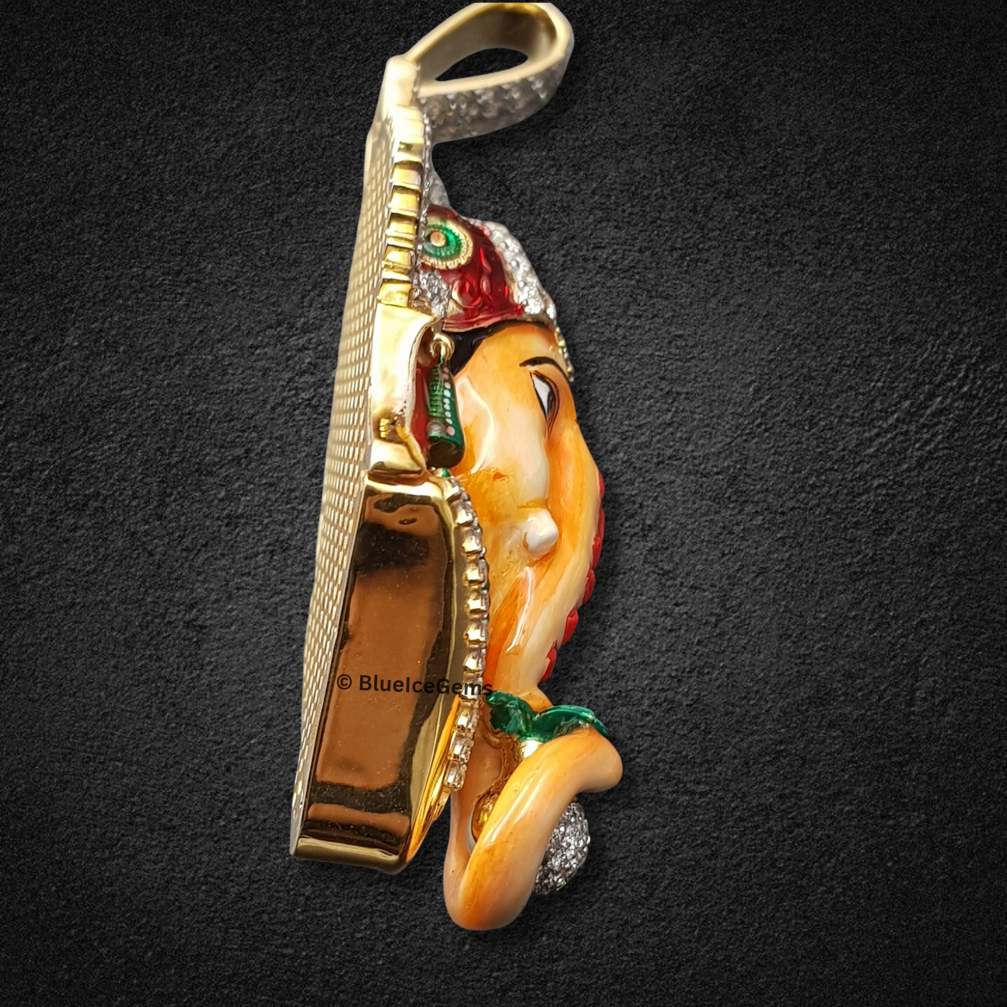 The "Divine Ganesha" Diamond & Enamel Pendant