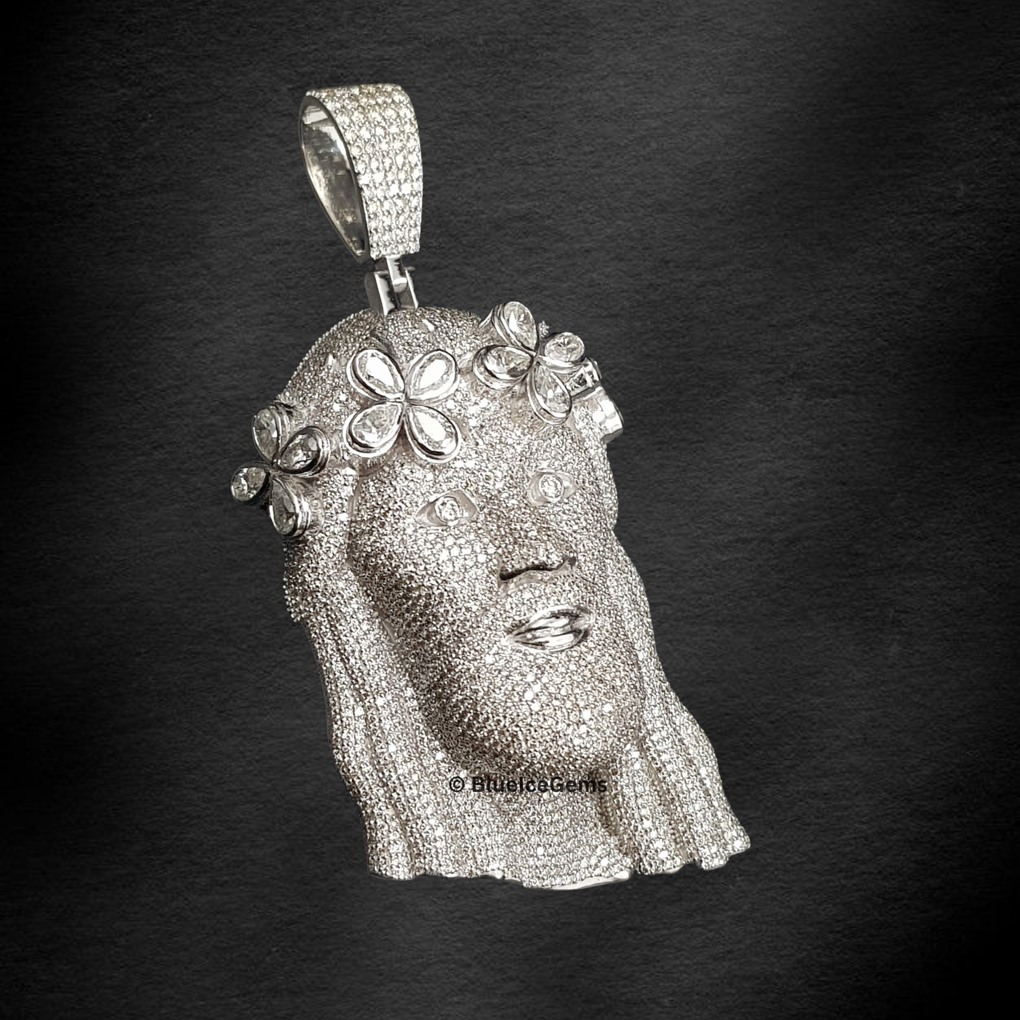 The "Divine Serenity" Diamond Jesus Head Pendant