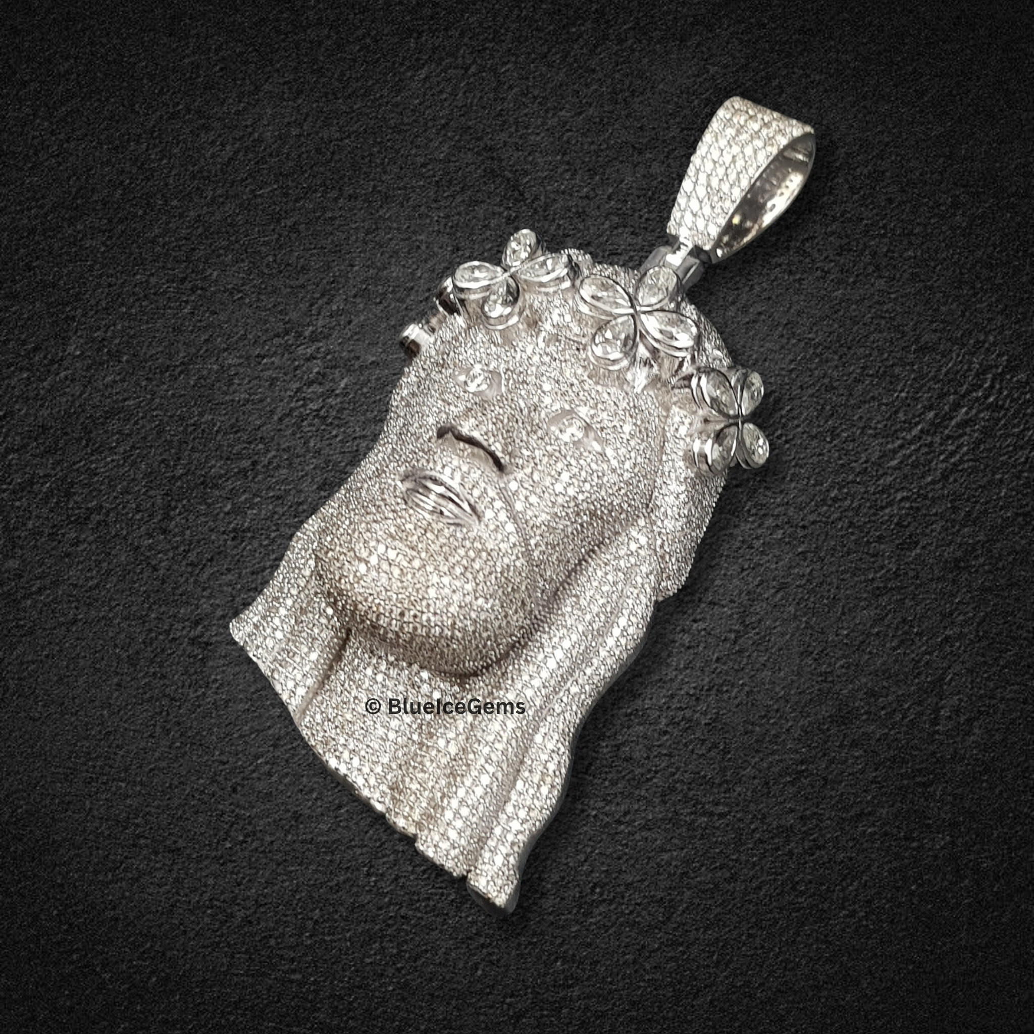 The "Divine Serenity" Diamond Jesus Head Pendant