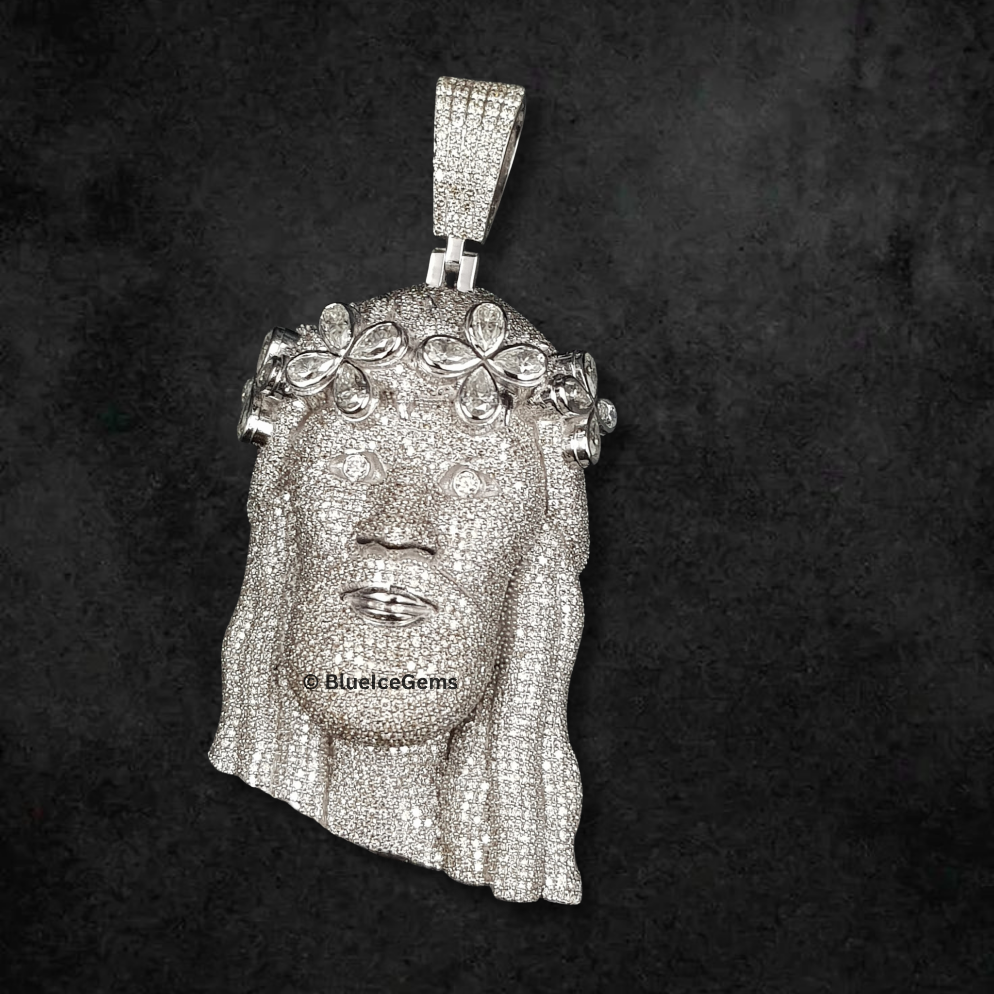 The "Divine Serenity" Diamond Jesus Head Pendant