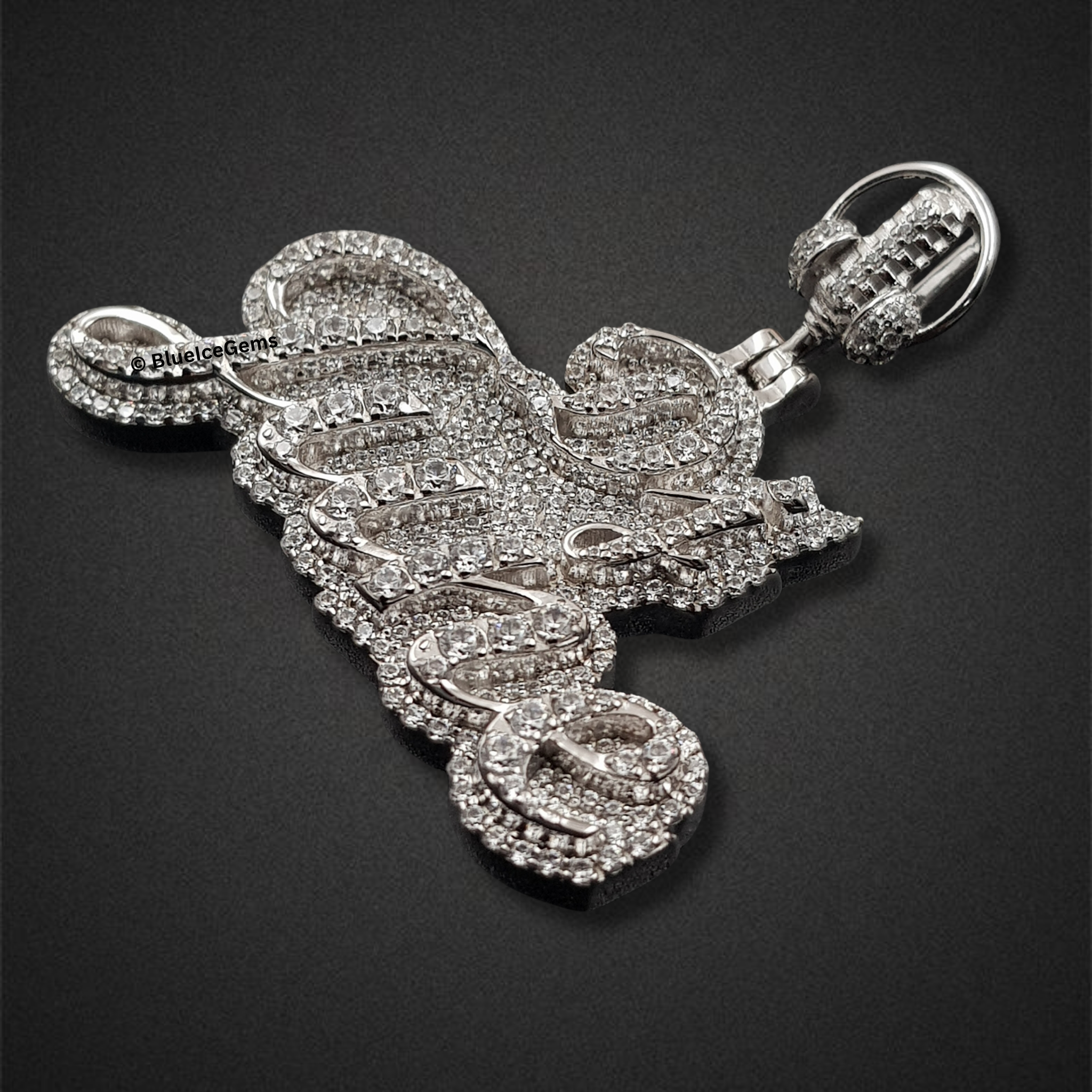 The "Dj June" Diamond Script Pendant
