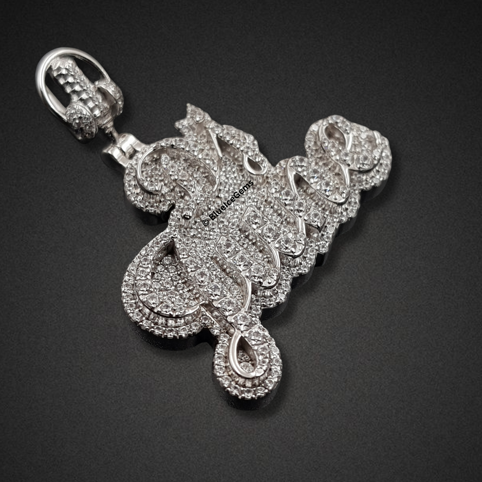The "Dj June" Diamond Script Pendant