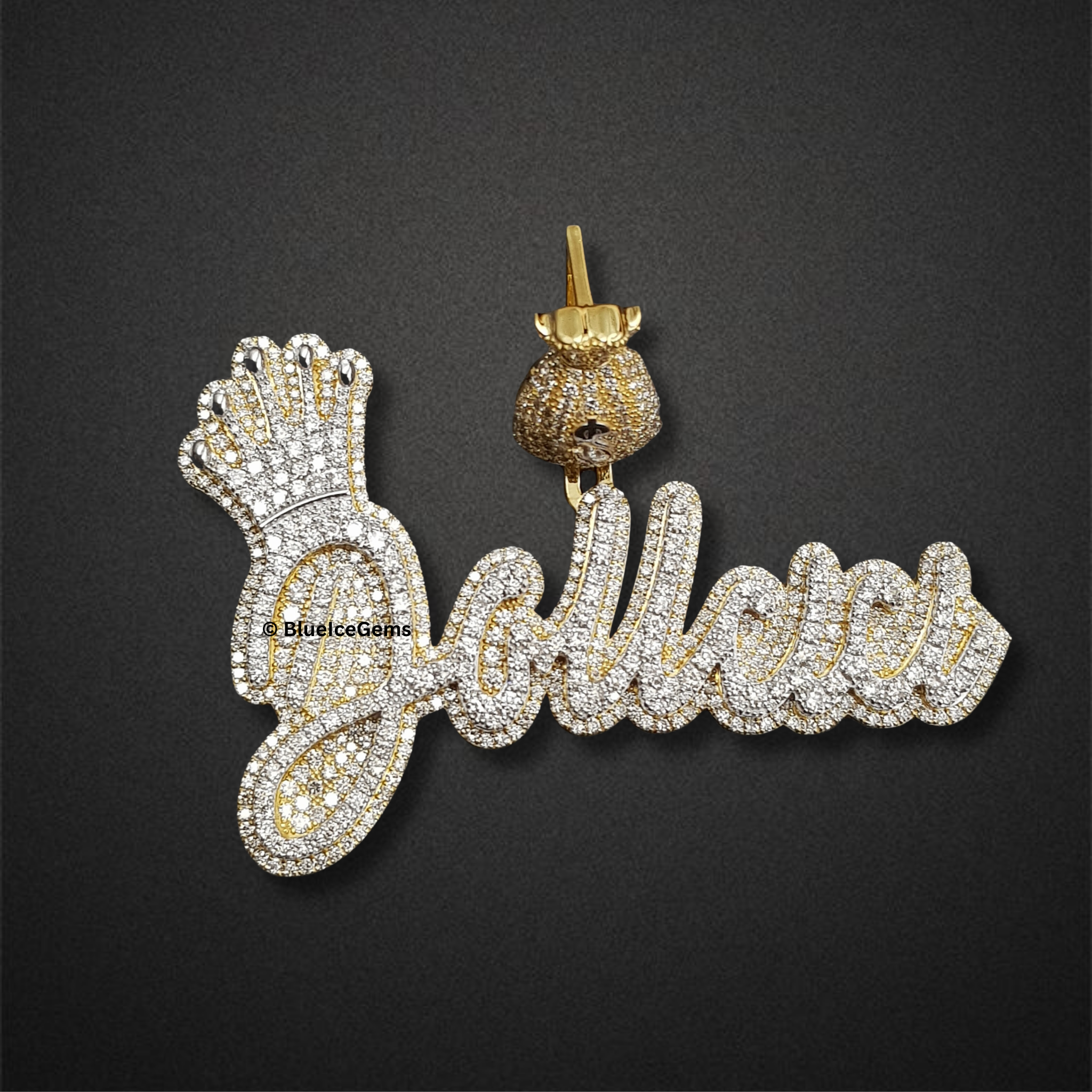 The "Dollas" Money Bag Diamond Pendant