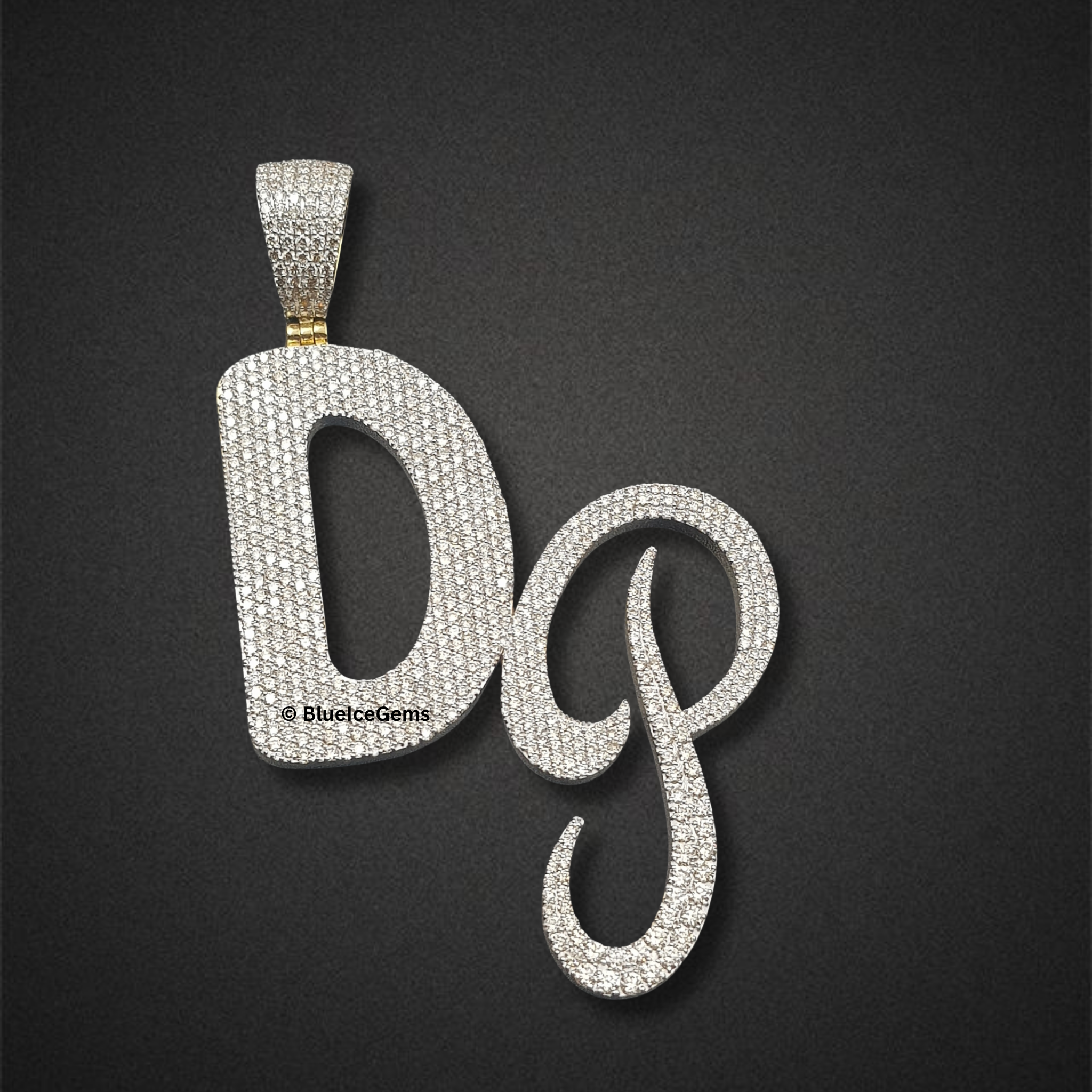 The "Dp" Diamond Initials Pendant