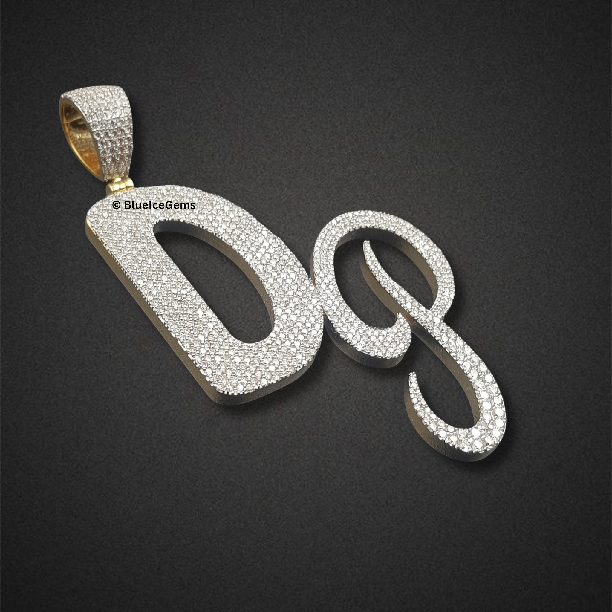 The "Dp" Diamond Initials Pendant