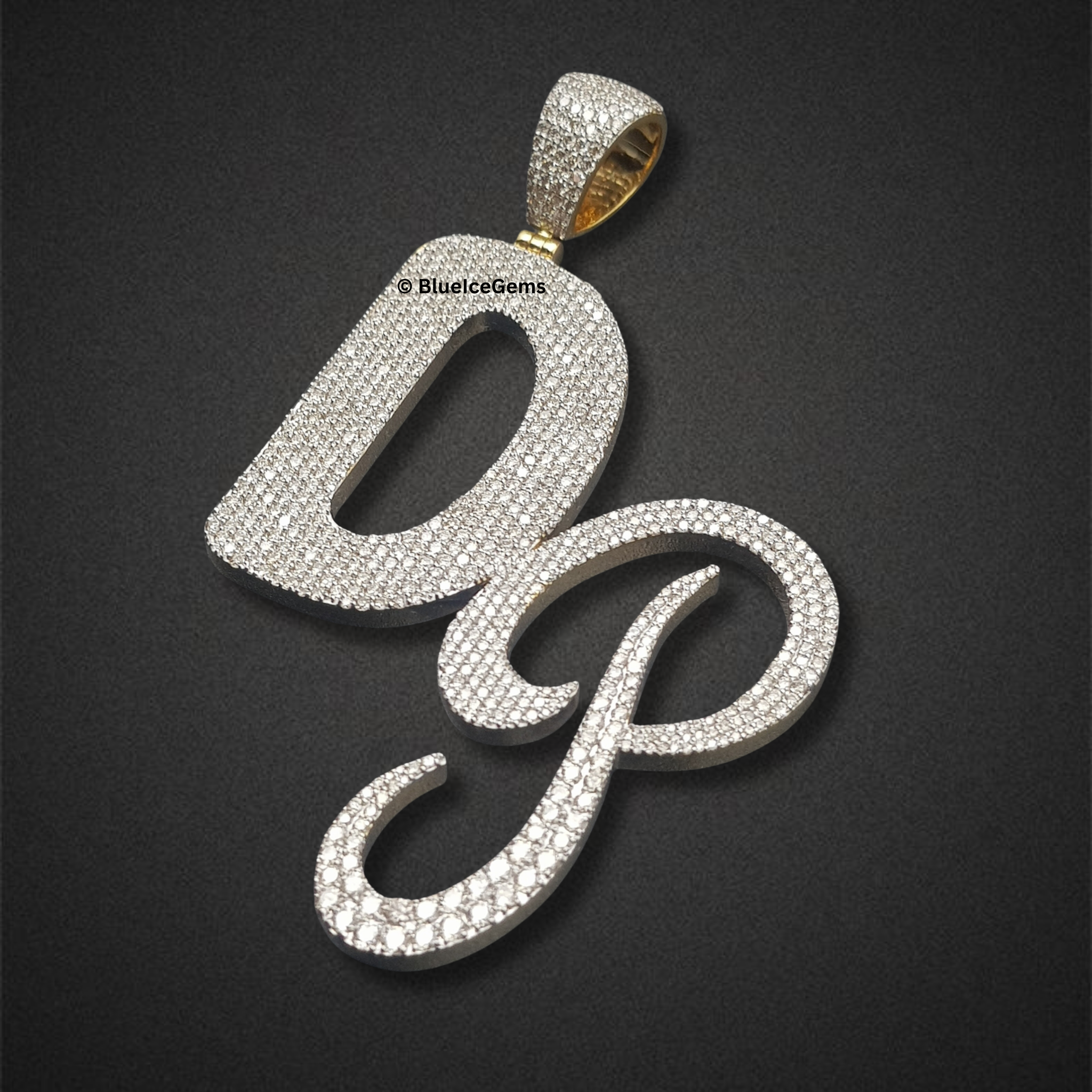 The "Dp" Diamond Initials Pendant