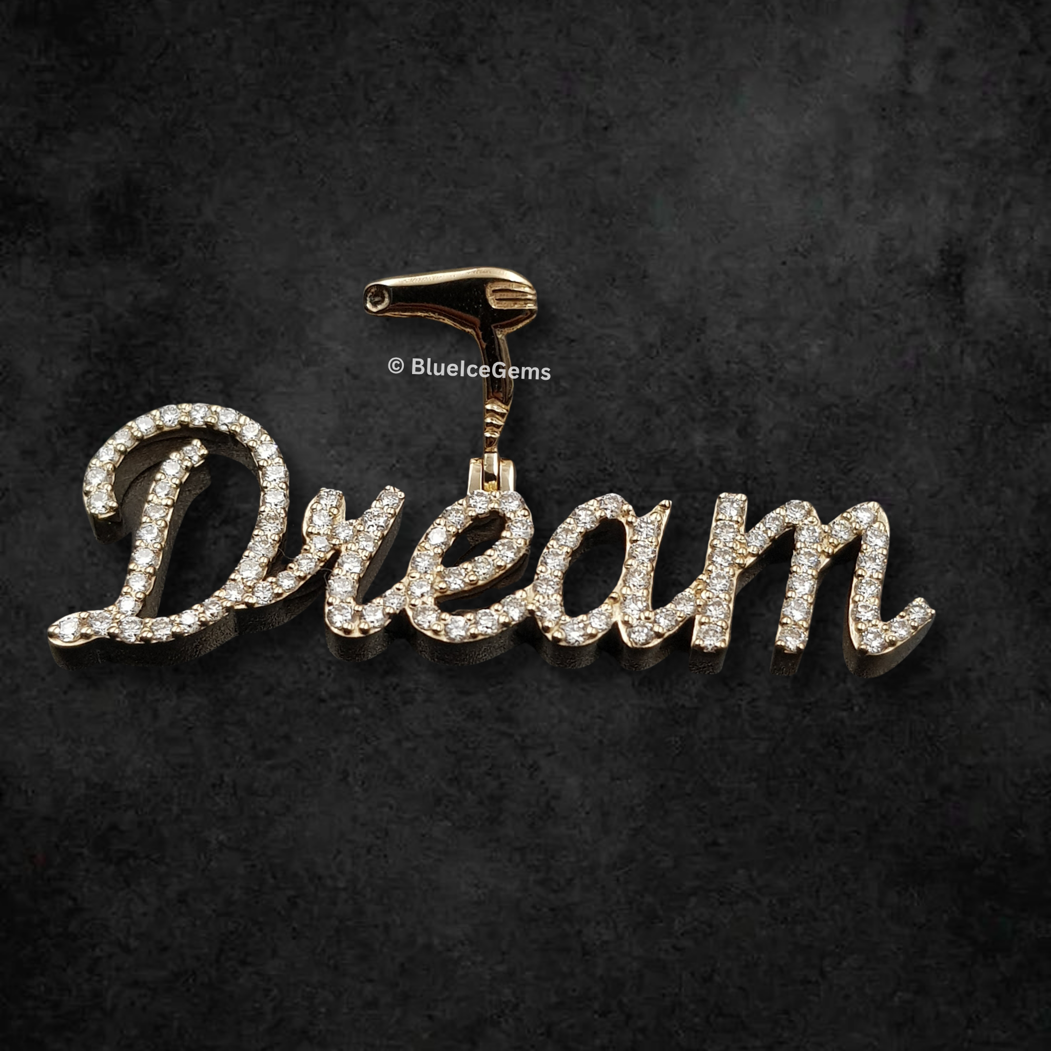 The "Dream Blowout" Diamond Script Pendant