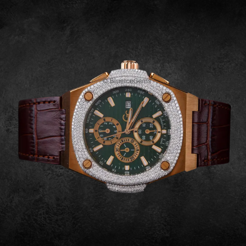 The "Emerald Horizon" Diamond Chronograph Watch
