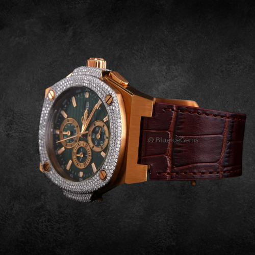 The "Emerald Horizon" Diamond Chronograph Watch