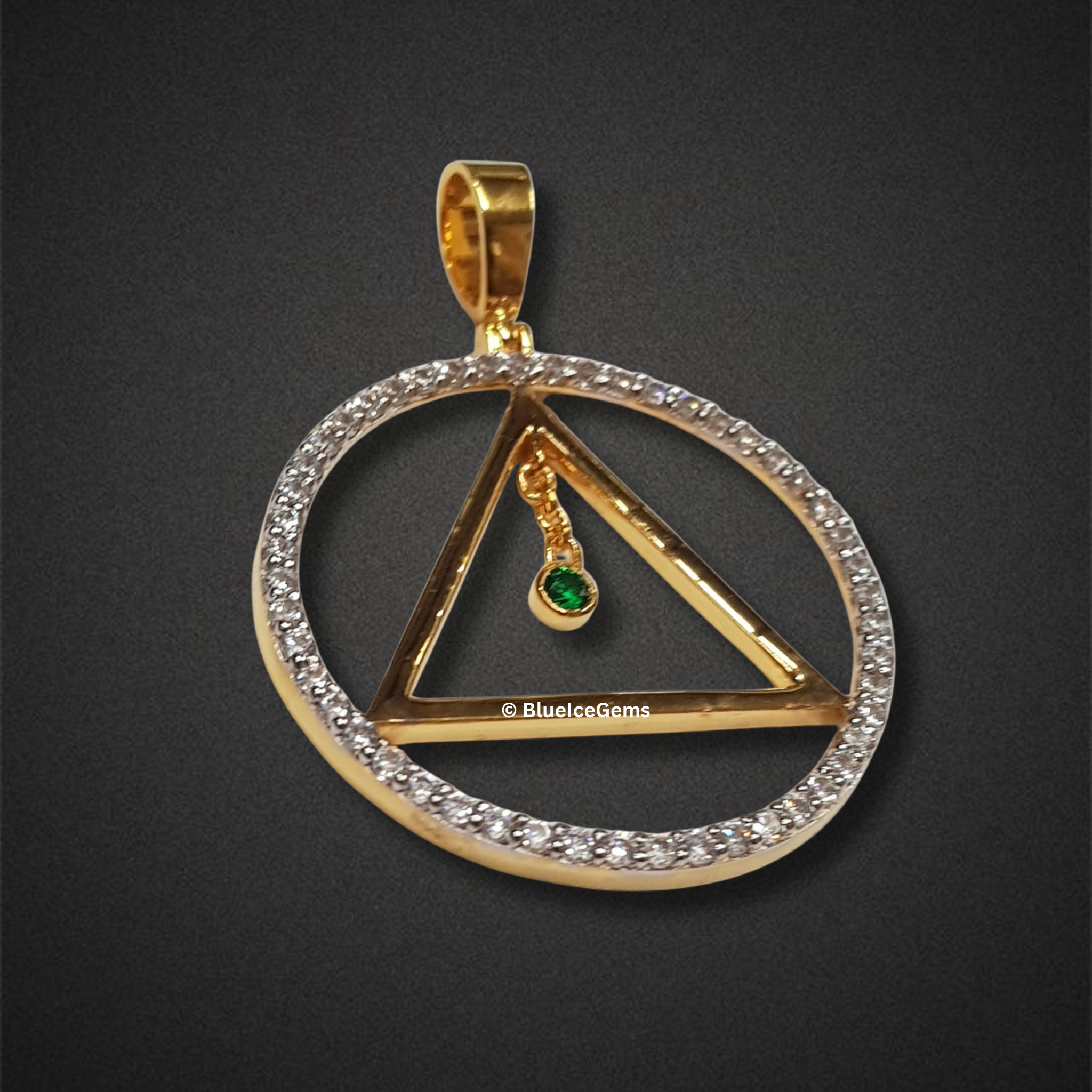 The "Emerald Trinity" Diamond Circle Pendant