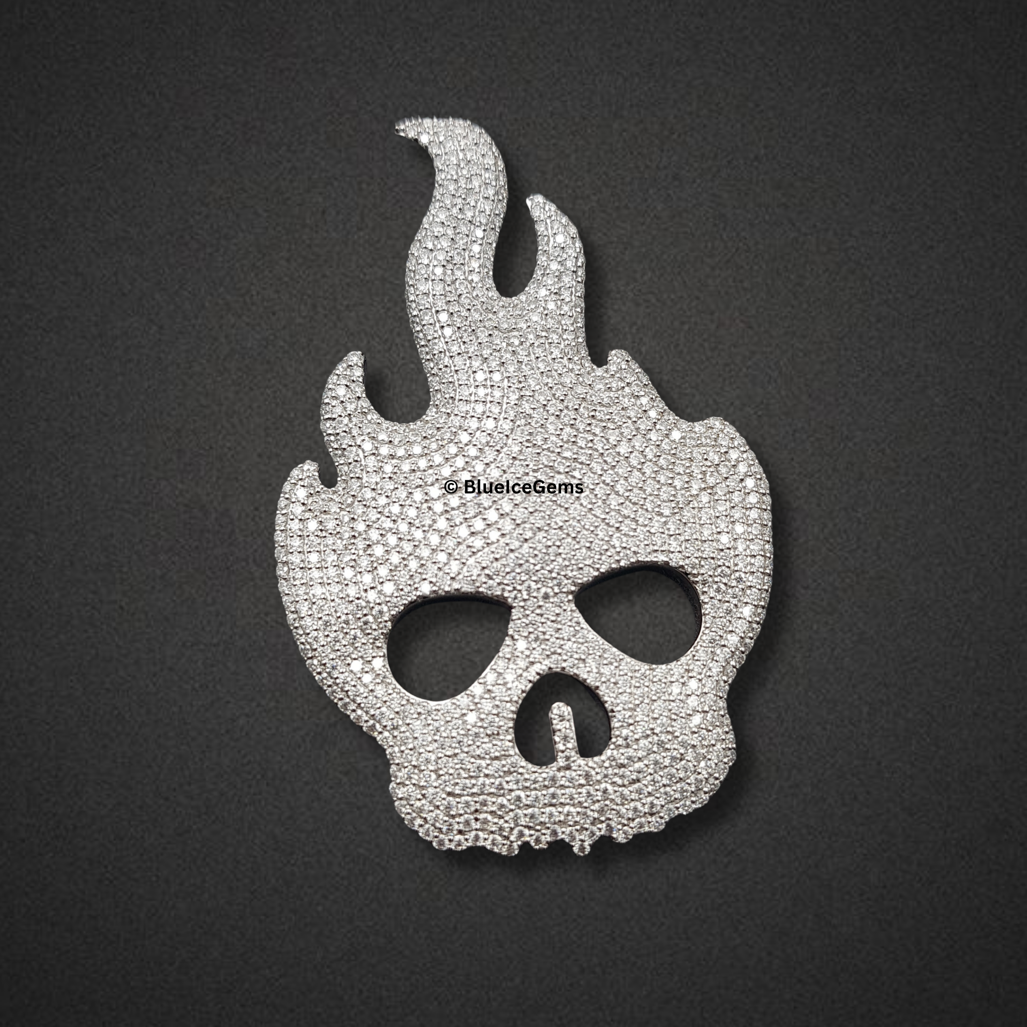The "Flaming Skull" Diamond Pendant
