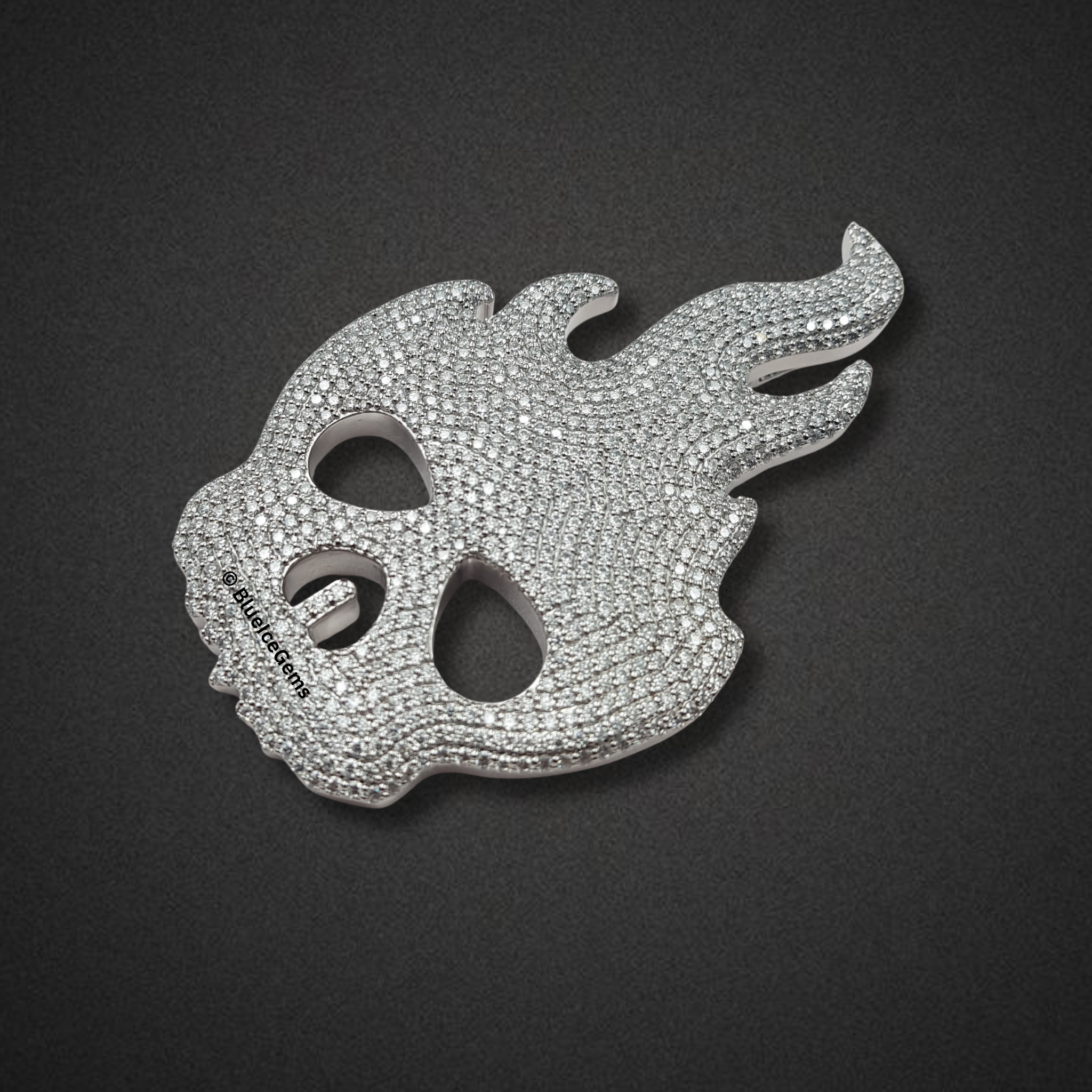 The "Flaming Skull" Diamond Pendant