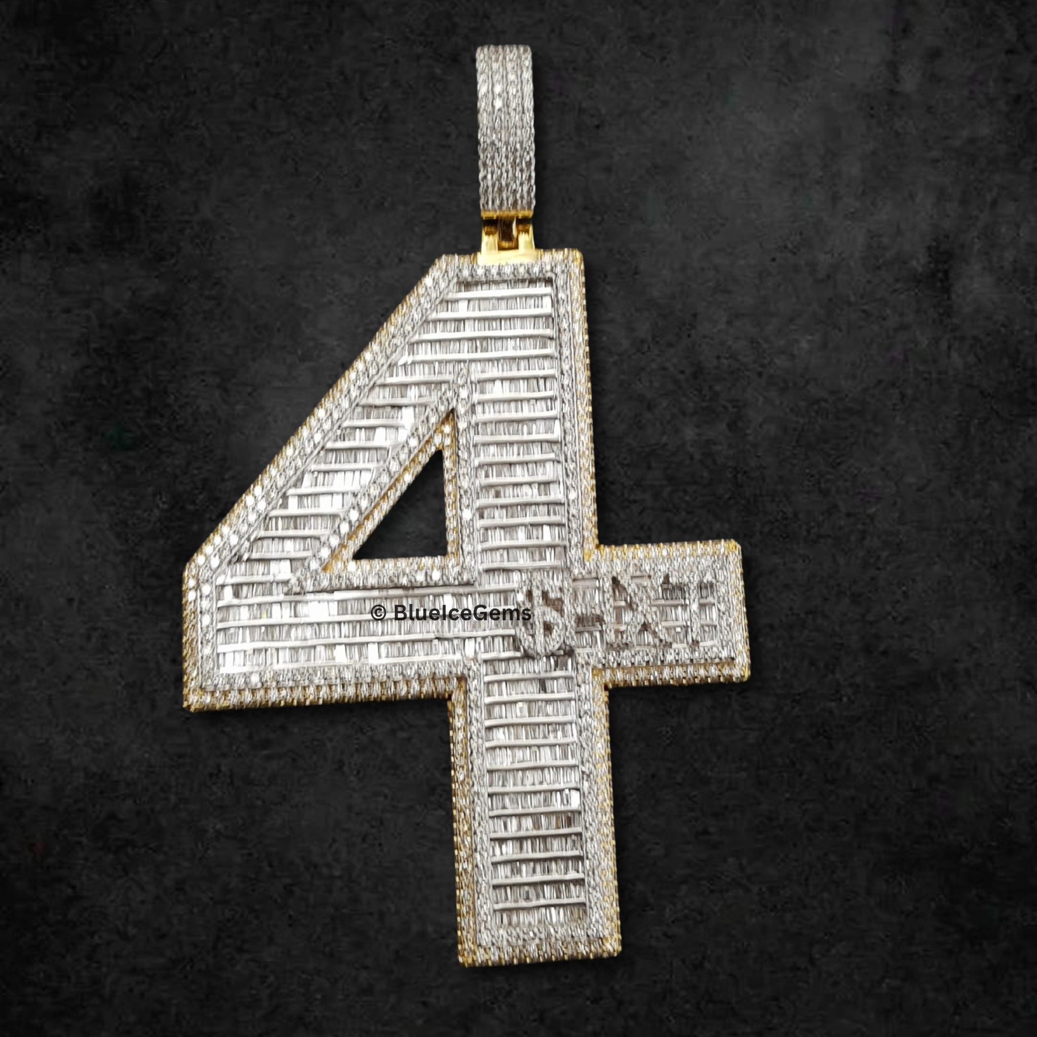 The "Four" Iced Out Statement Pendant