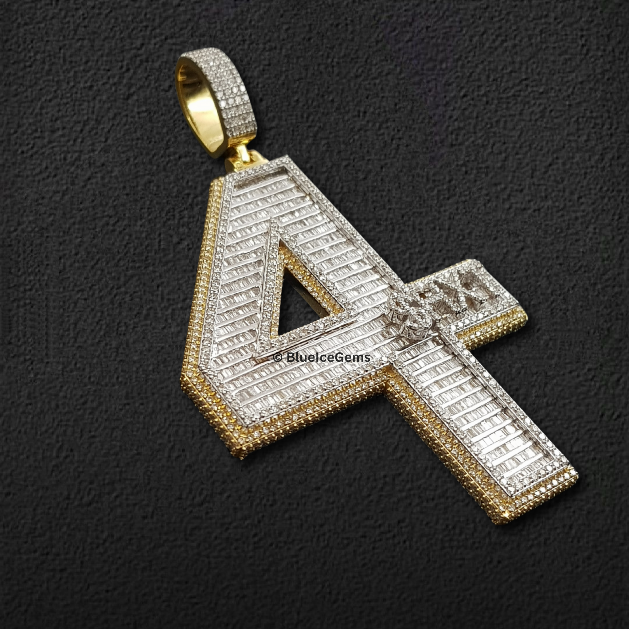 The "Four" Iced Out Statement Pendant