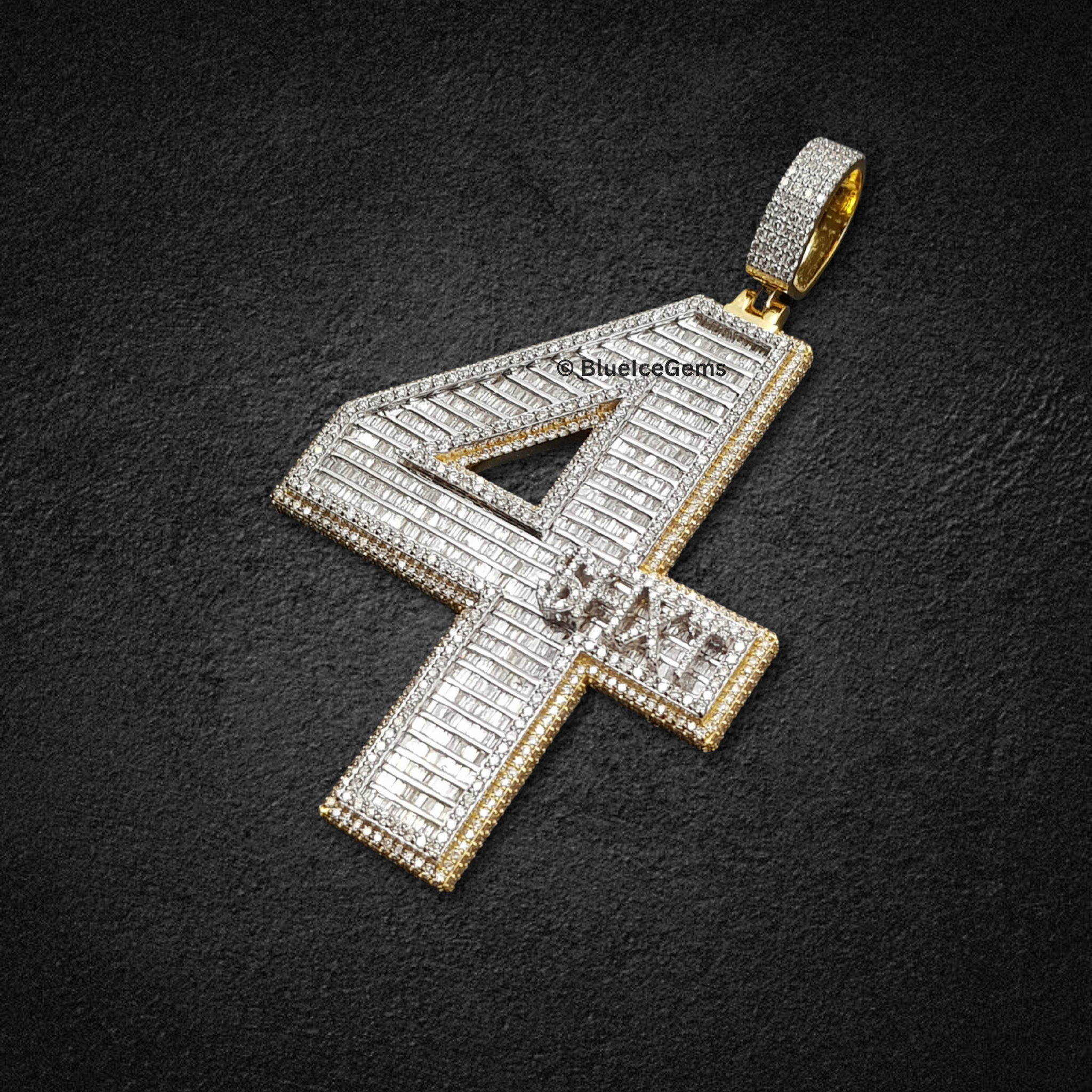 The "Four" Iced Out Statement Pendant