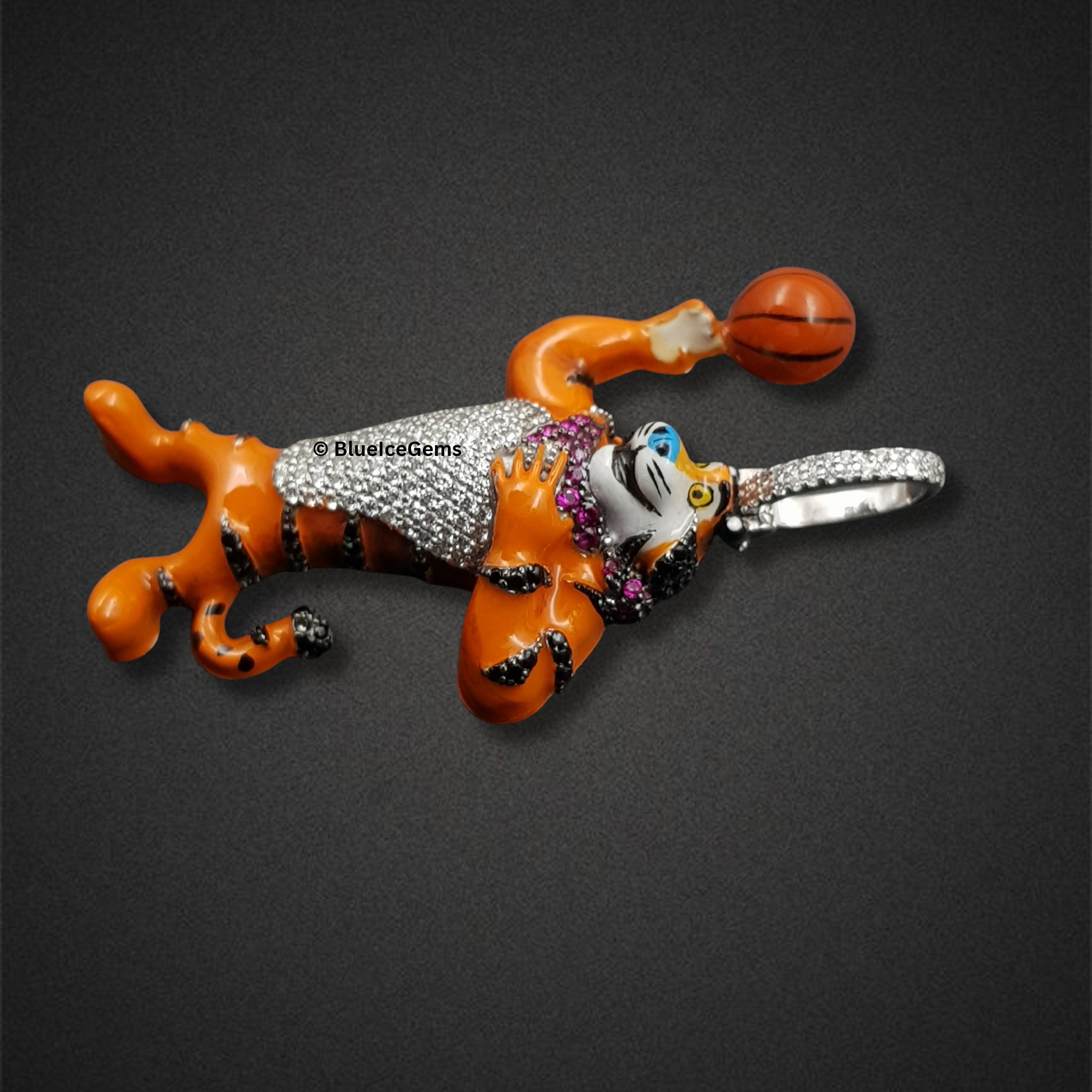 The "Frosted Flamboyance" Diamond Mascot Pendant