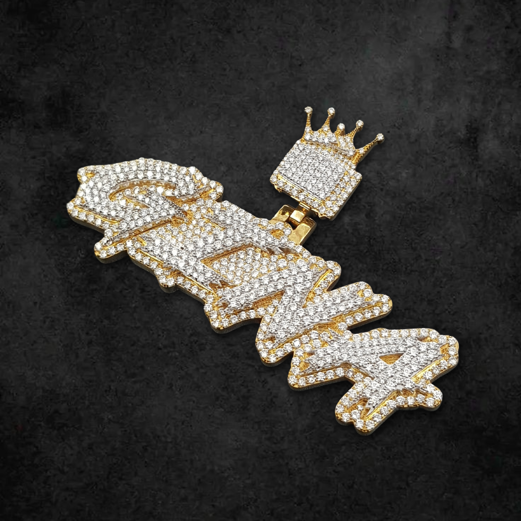 The "GINA" Crowned Diamond Statement Pendant