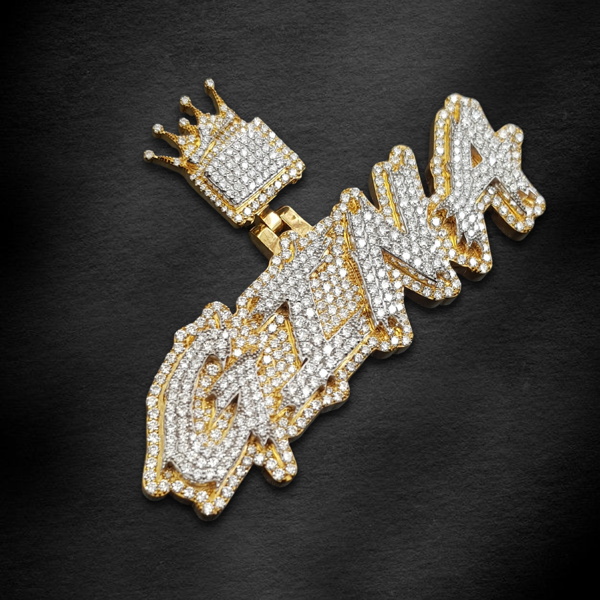 The "GINA" Crowned Diamond Statement Pendant
