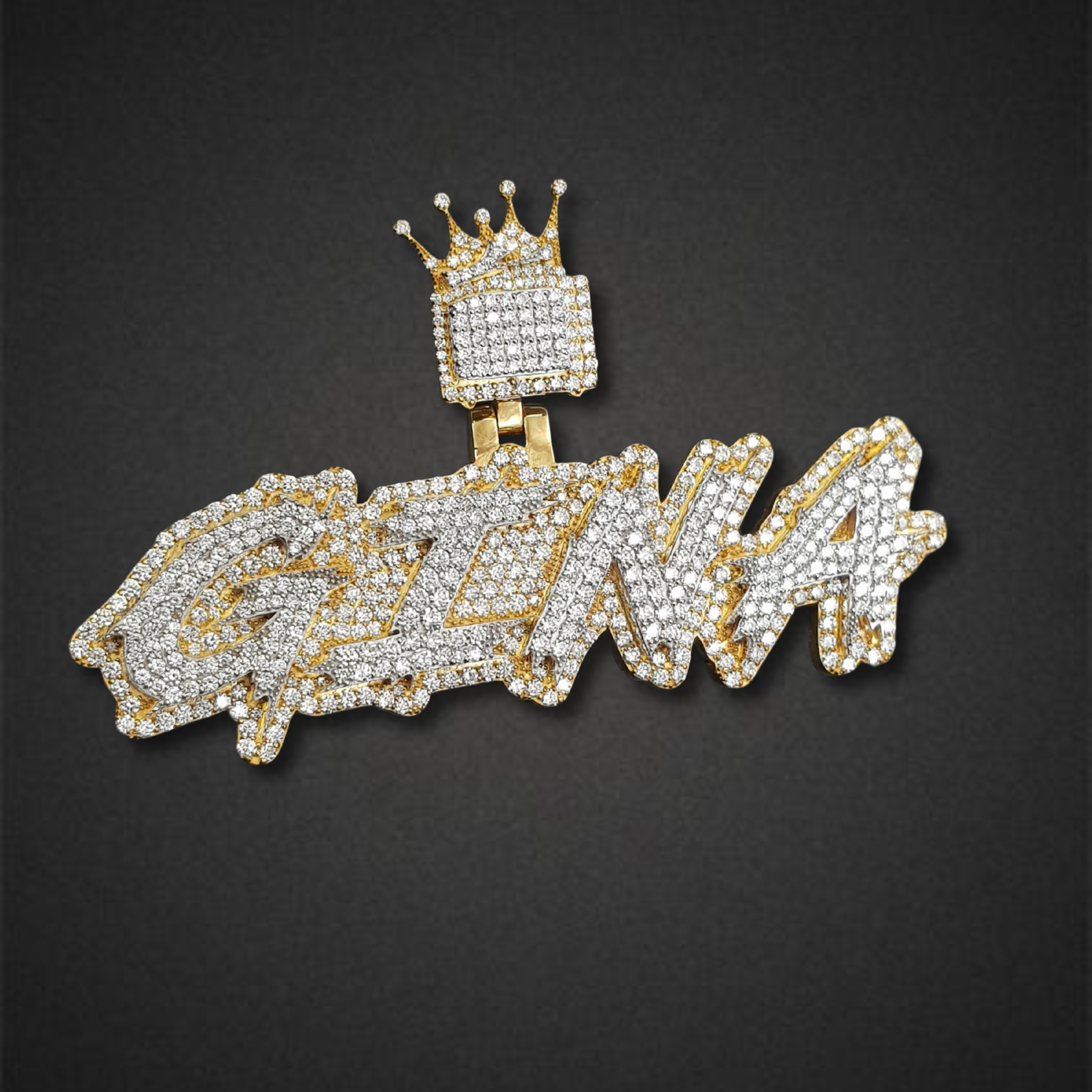 The "GINA" Crowned Diamond Statement Pendant