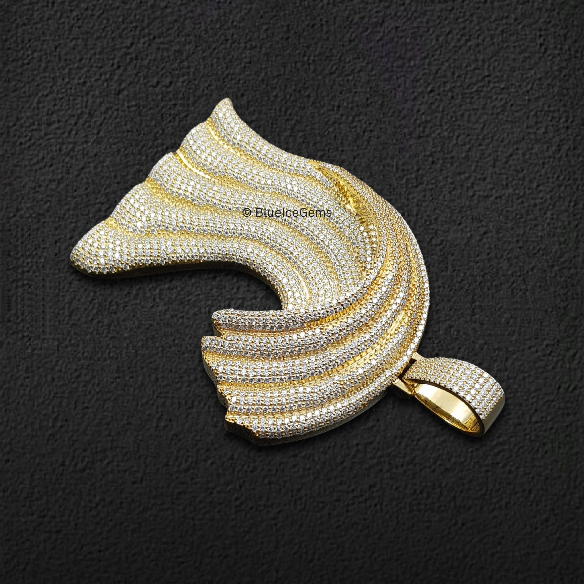 The "Golden Wave" Diamond Pendant