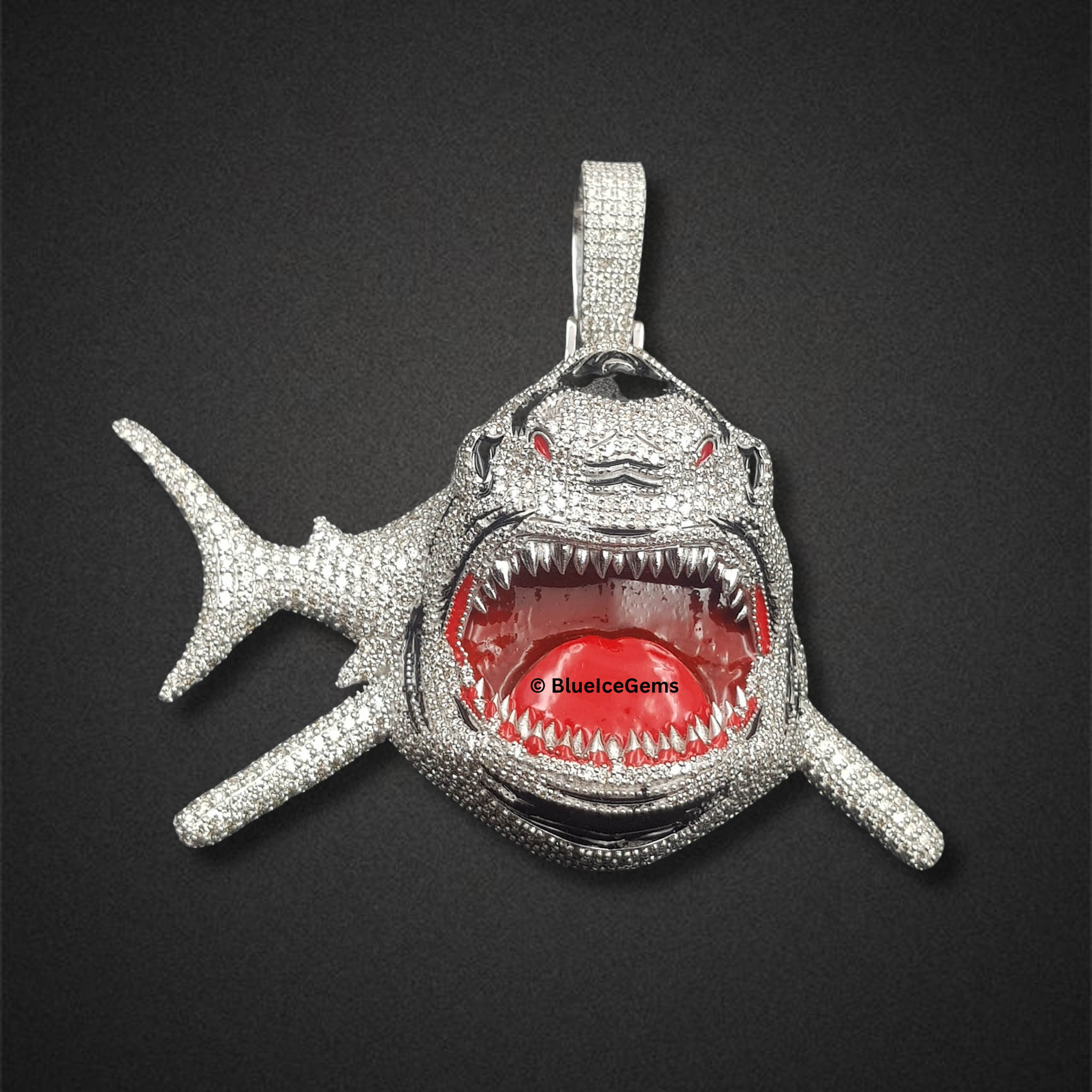 The "Great White" Diamond Shark Pendant