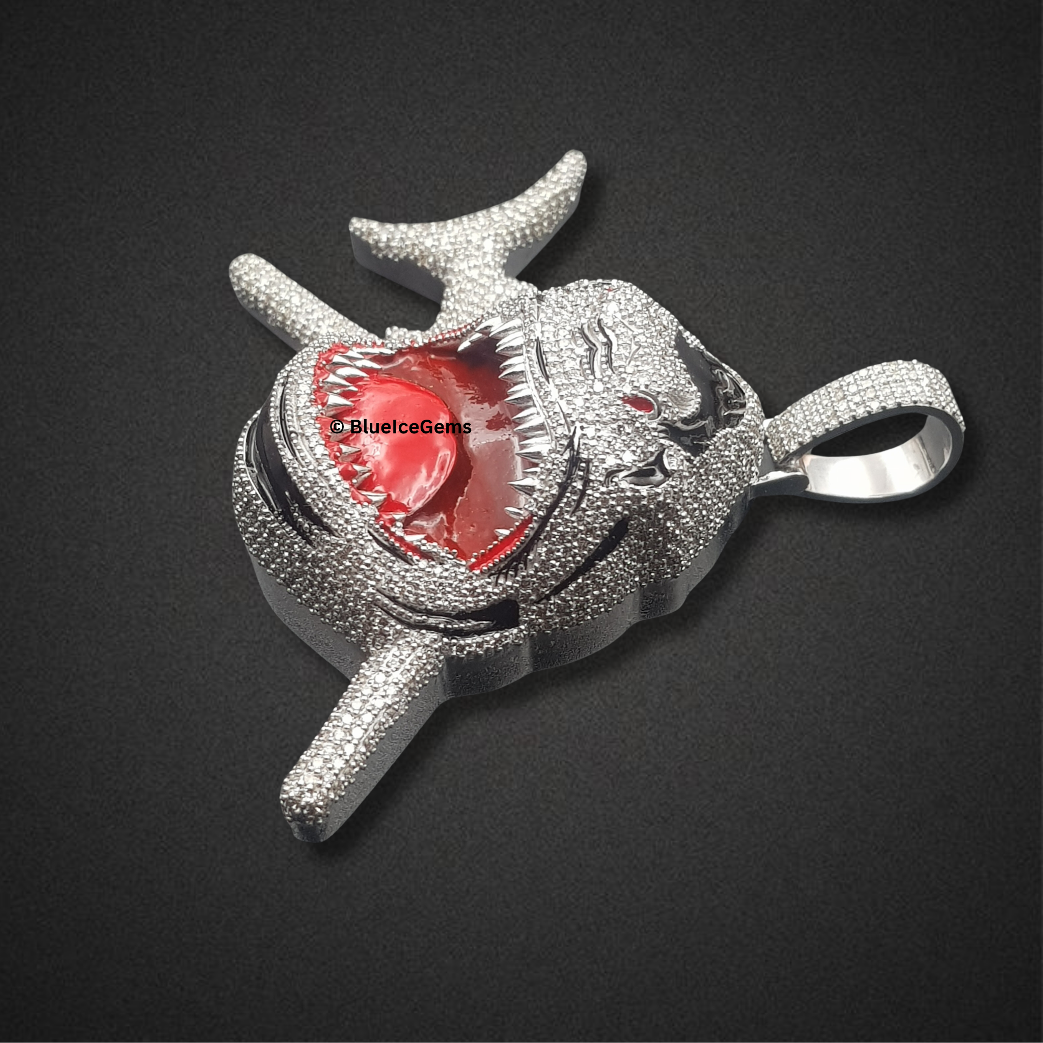 The "Great White" Diamond Shark Pendant