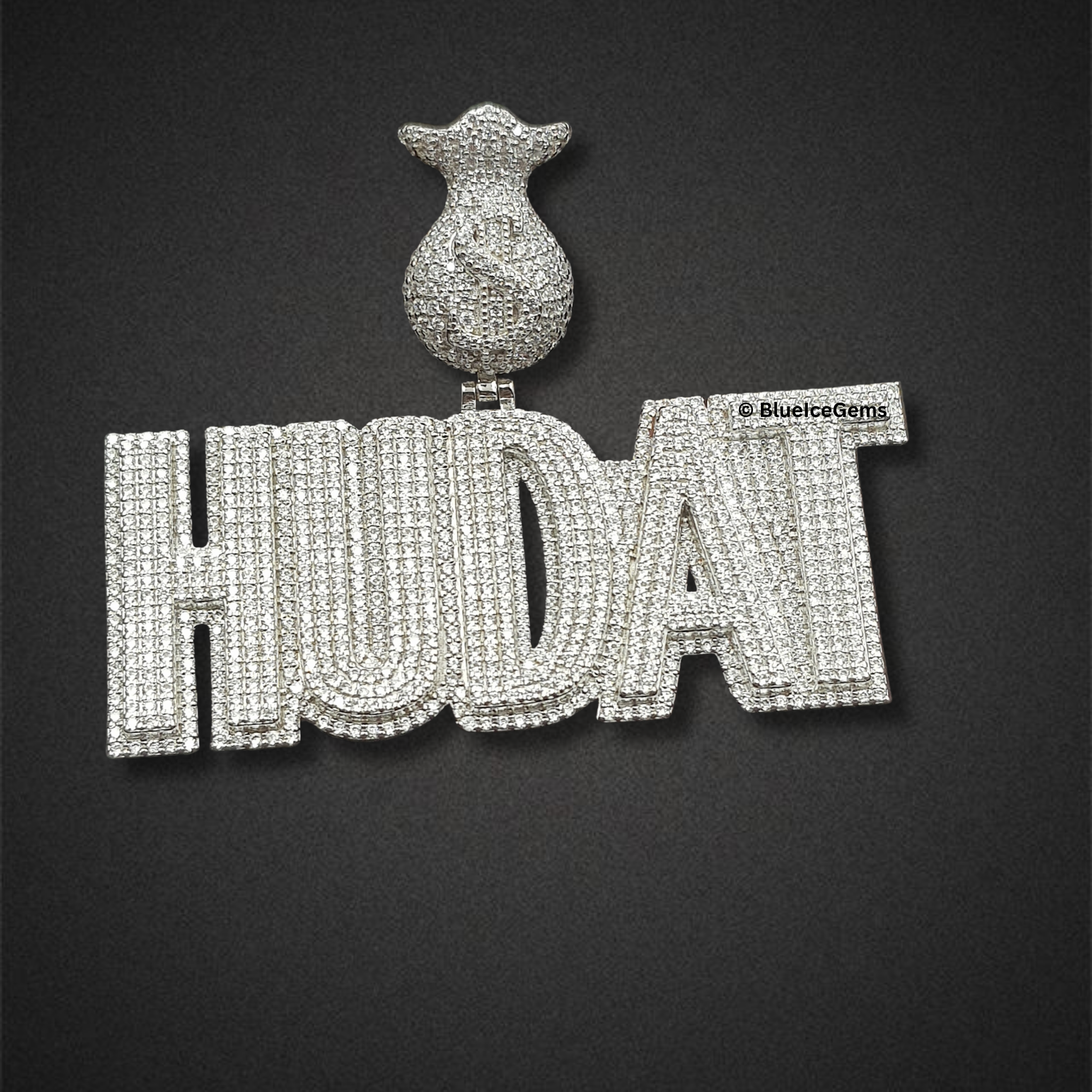 The "HUDAT" Money Bag Diamond Pendant