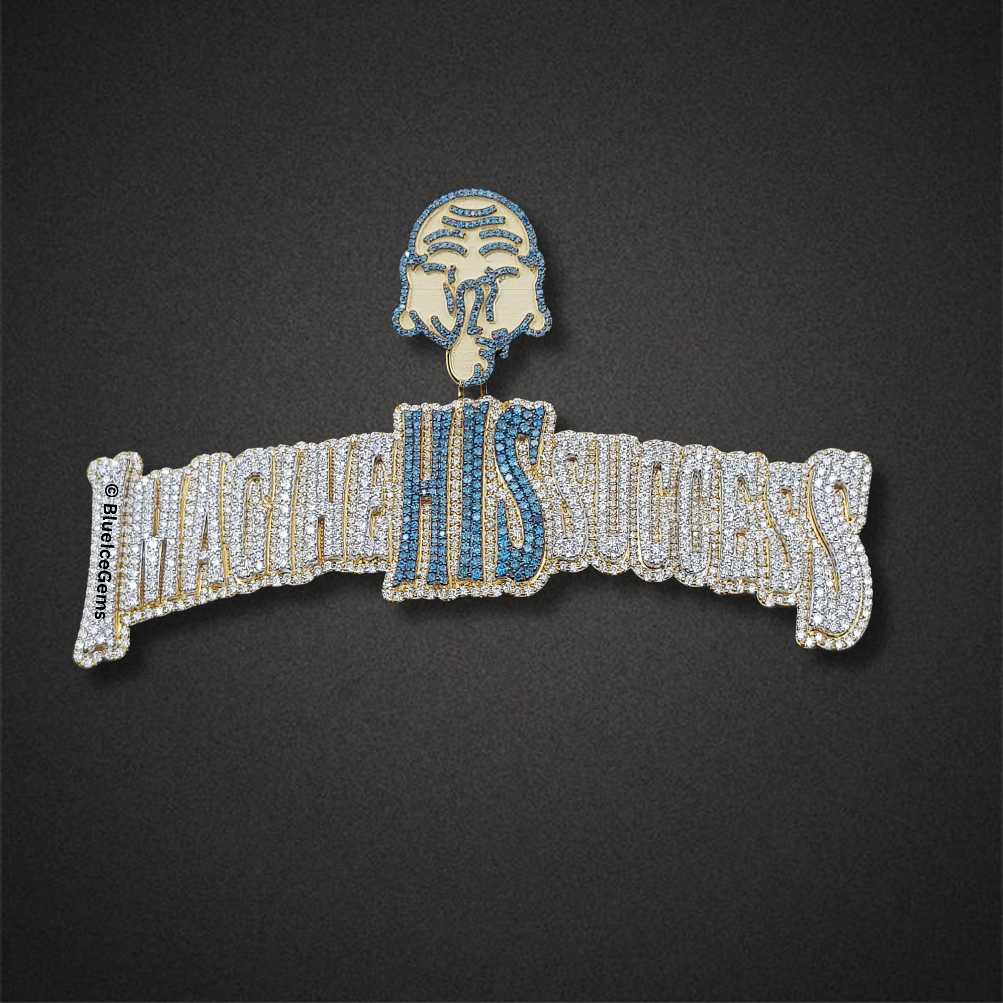 The "IMAGINE HIS SUCCESS" Diamond & Enamel Drip Pendant