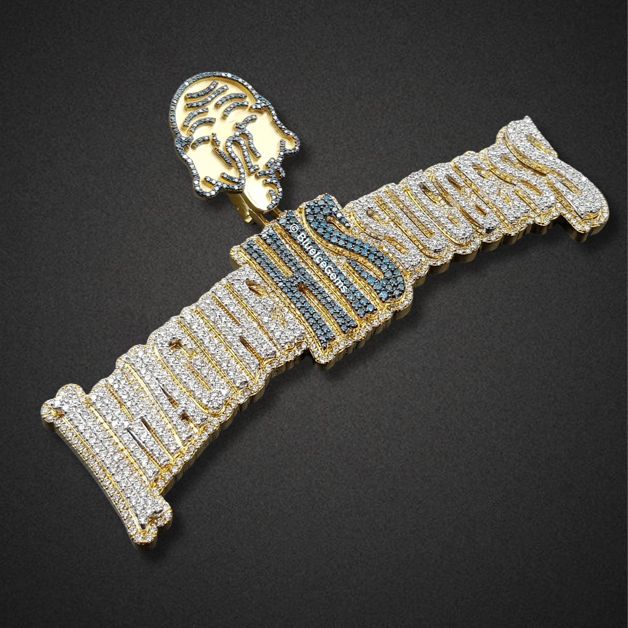 The "IMAGINE HIS SUCCESS" Diamond & Enamel Drip Pendant