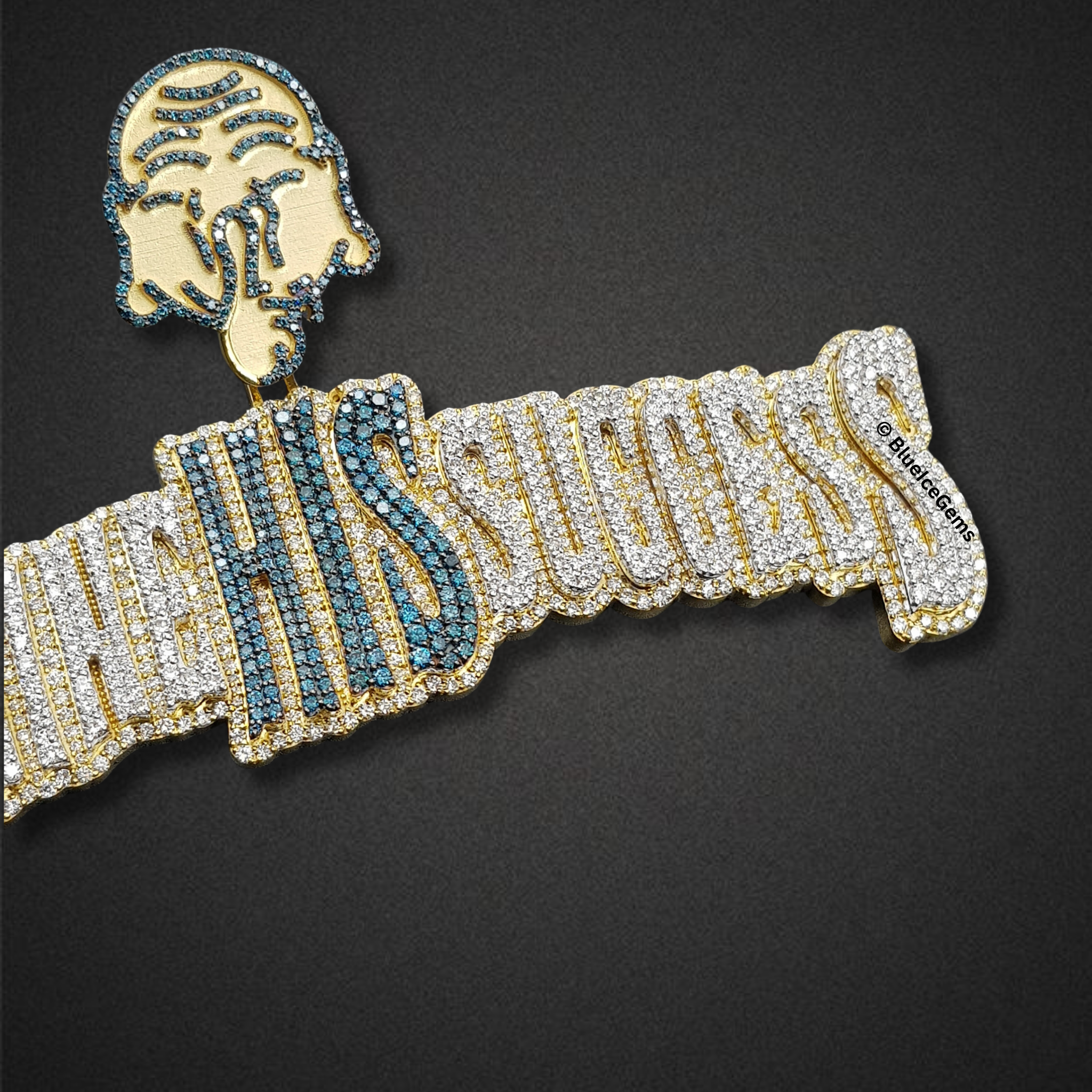 The "IMAGINE HIS SUCCESS" Diamond & Enamel Drip Pendant