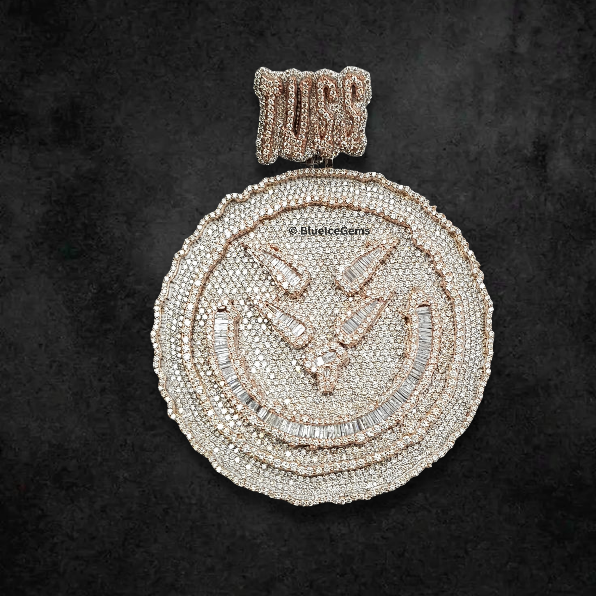 The "Ice Cold Grin" Diamond Smiley Medallion Pendant