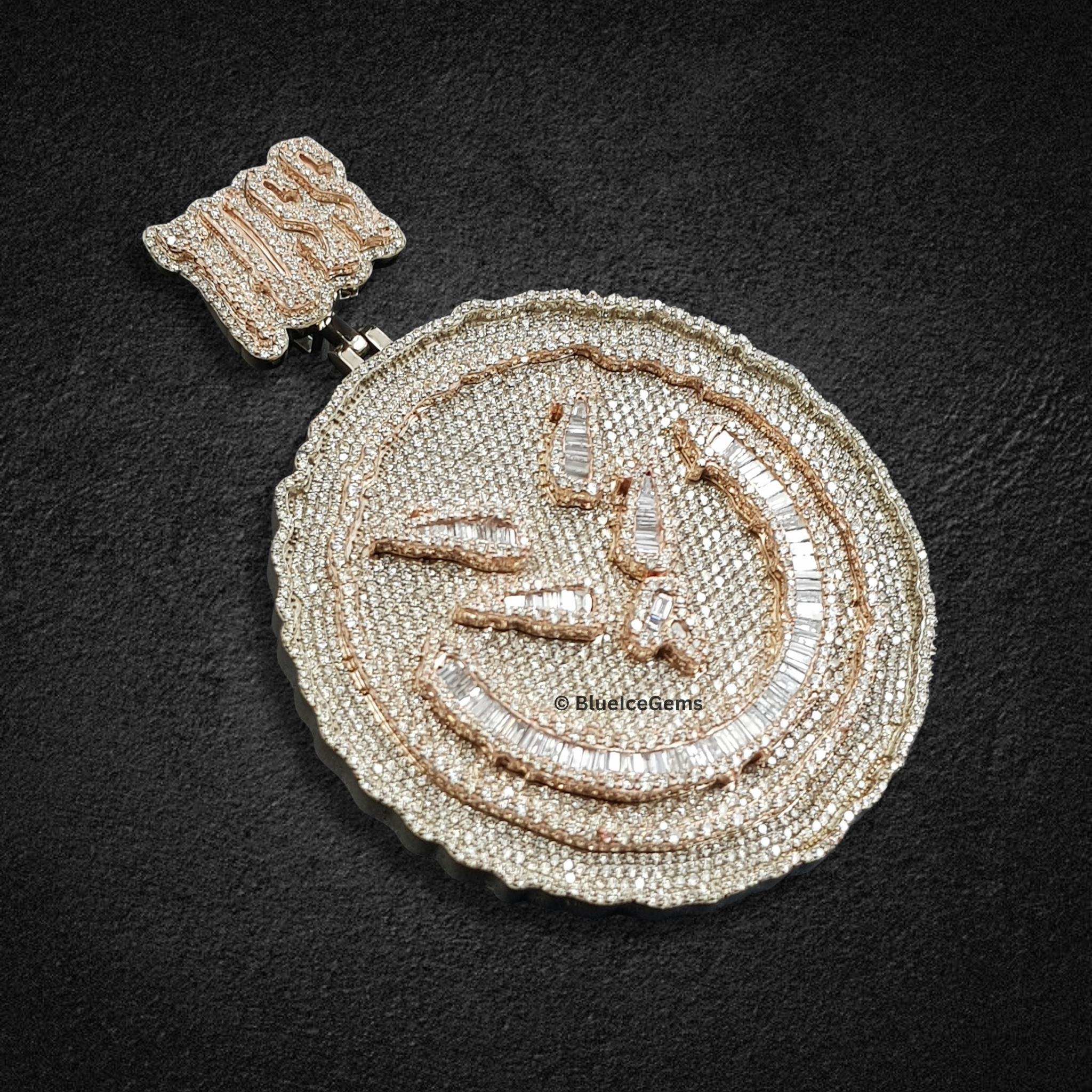 The "Ice Cold Grin" Diamond Smiley Medallion Pendant